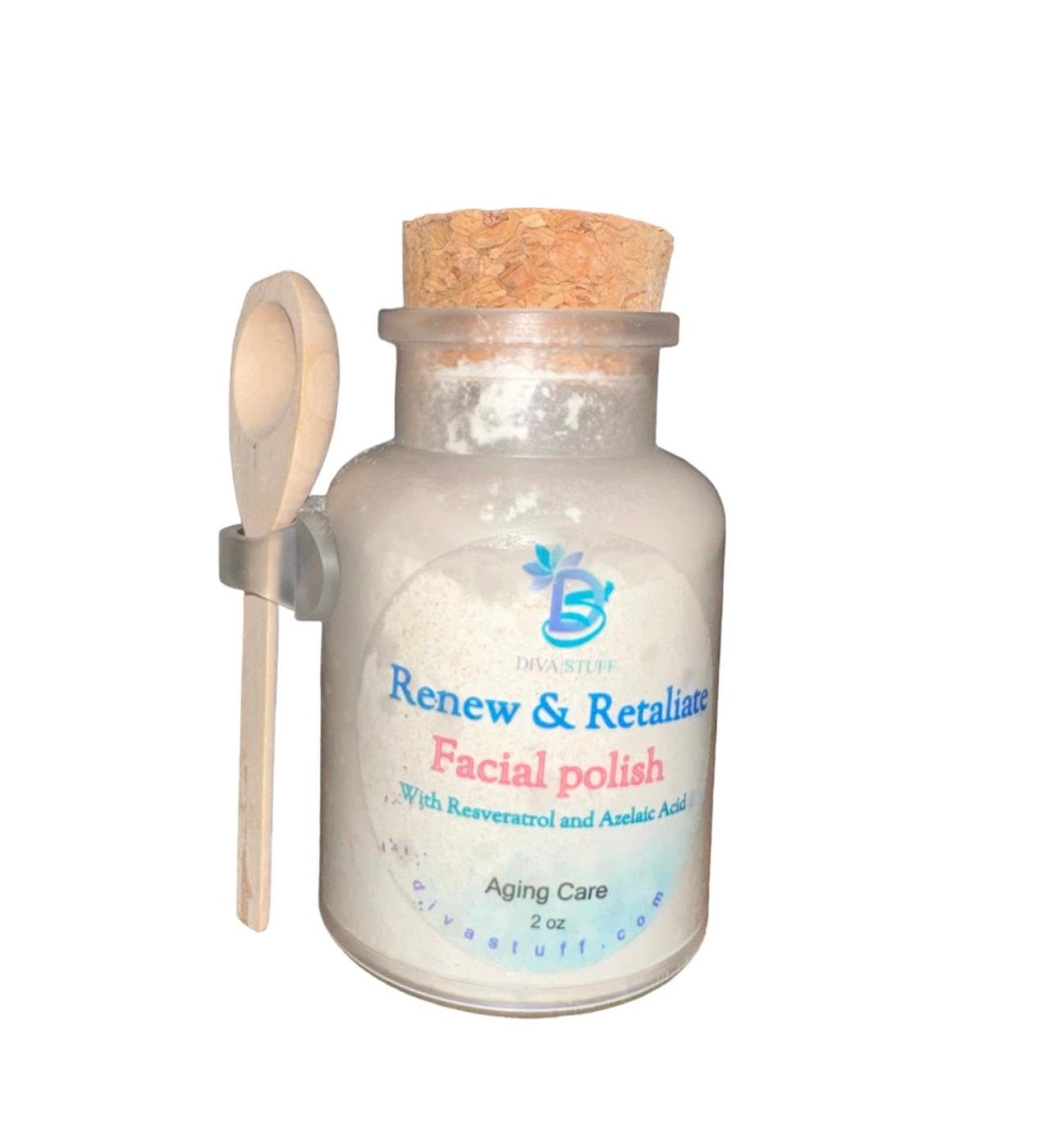 Renew and Retaliate Against Aging Skin Powdered Facial Wash and Scrub With Azelaic Acid 2 Ounces - Buy Online on GoSupps.com