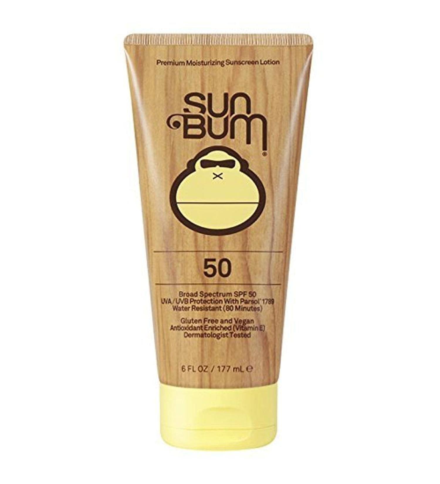 Sun Bum Original SPF 50 Sunscreen Lotion | Vegan and Hawaii 104 Reef Act Compliant (Octinoxate & Oxybenzone Free) Broad Spectrum Moisturizing UVA/UVB Sunscreen with Vitamin E | 6 oz