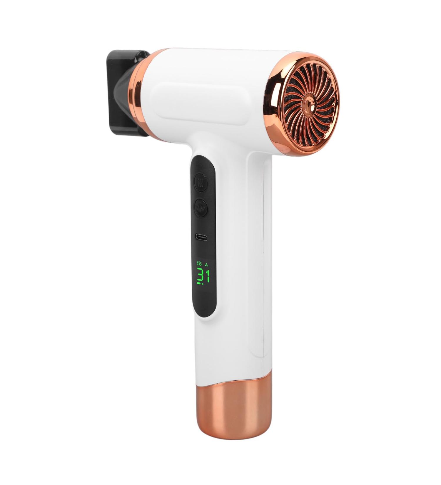 Cordless Portable Rechargeable Lightweight Hot Cold Hair Dryer Blow 200W Dormitory (US Plug) US Plug White - Buy Online on GoSupps.com