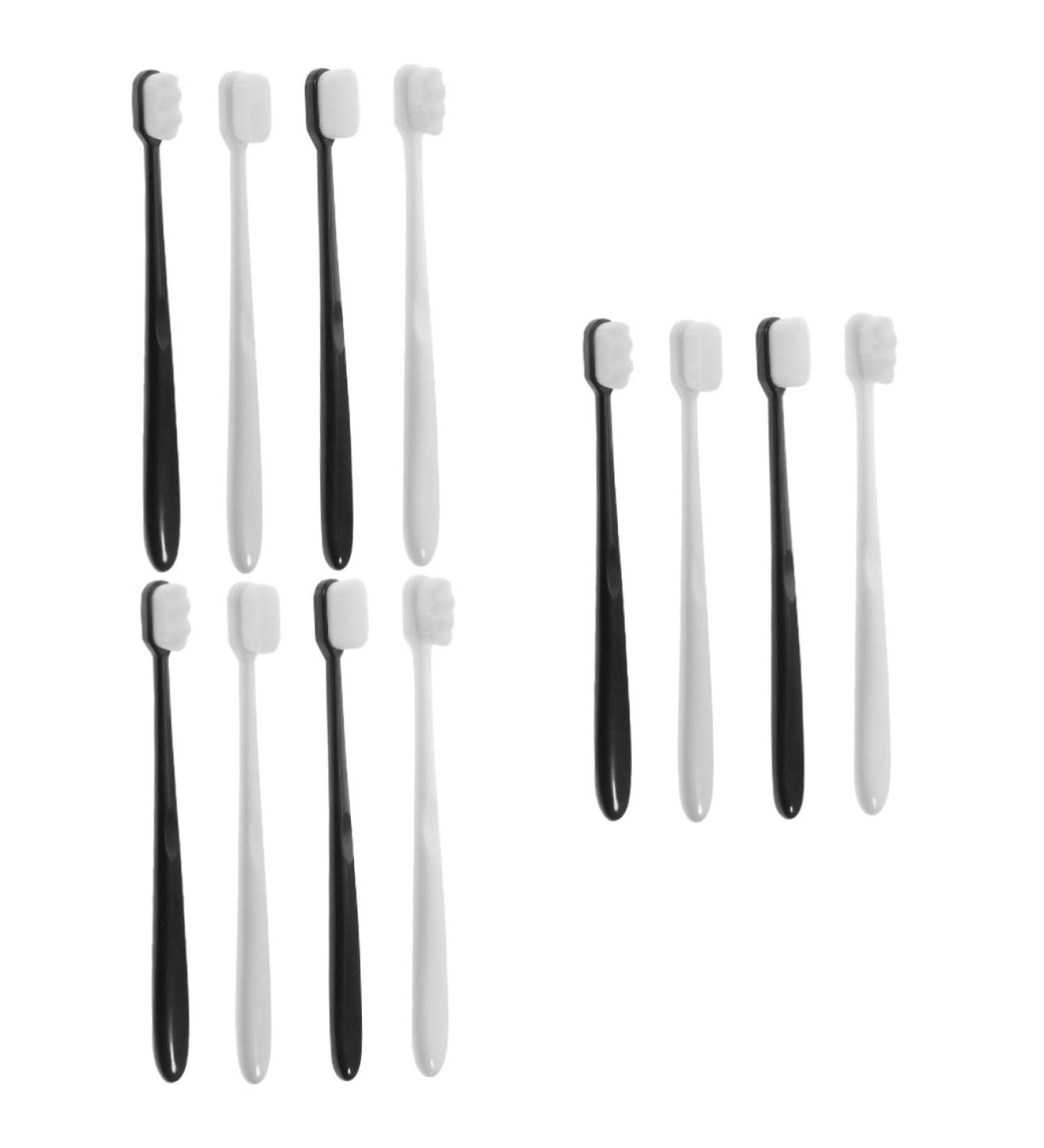 Beavorty 12-Piece Soft Bristle Toothbrush Set - Extra Soft Travel Toothbrushes for Adults - Natural Bristles & Durable PP for Camping & Daily Use - Buy Online on GoSupps.com