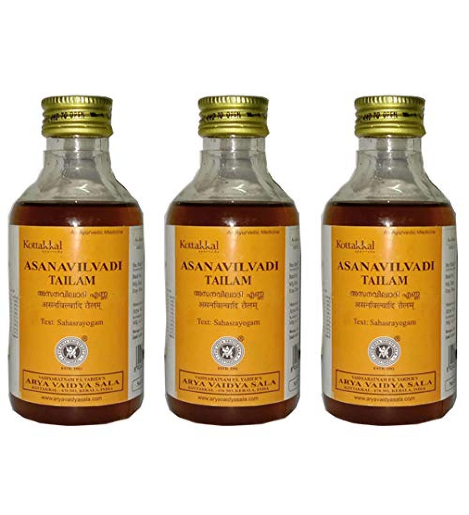 Asanavilwadi Oil 200ml - Pack of 3 Bottles | Premium Herbal Oil for Wellness - Buy Internationally - Buy Online on GoSupps.com