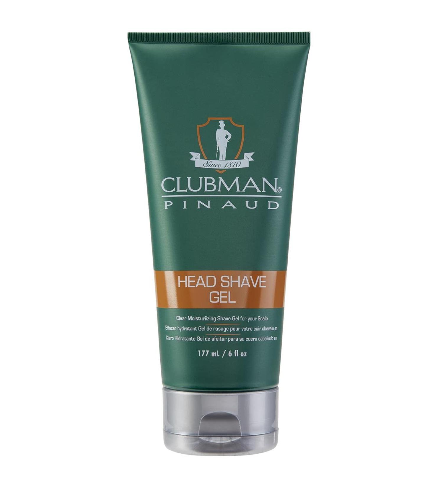 Clubman Head Shave Gel 6 fl oz - Premium Shaving Gel for Smooth Irritation-Free Head Shaving | International Shipping Available - Buy Online on GoSupps.com