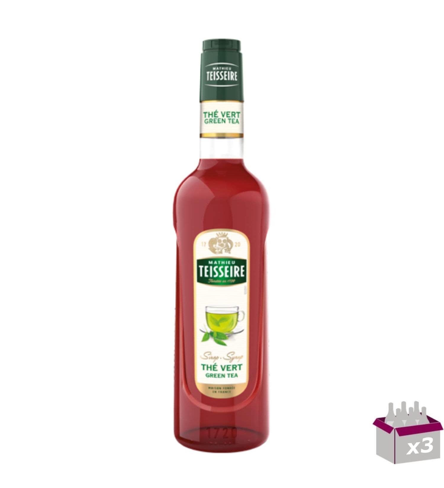 Set of 3 - TEISSEIRE - Green Tea Syrup - 70cL