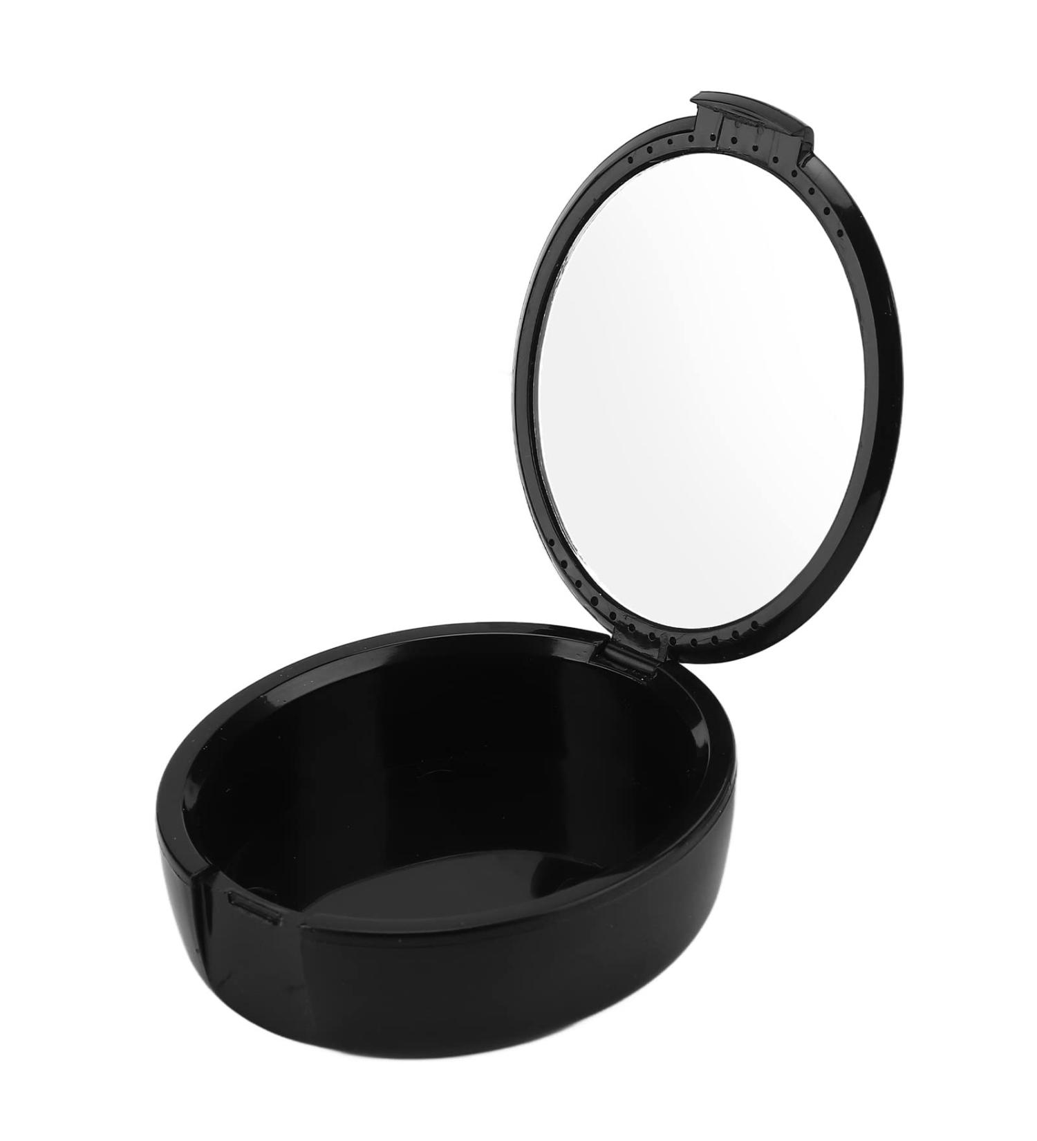 Moum Routes Prosthesis Case | Orthodontic Storage Box with Mirror | Breathable Container for Artificial Teeth | Travel & Outdoor Business Trips (Black) - Buy Online on GoSupps.com