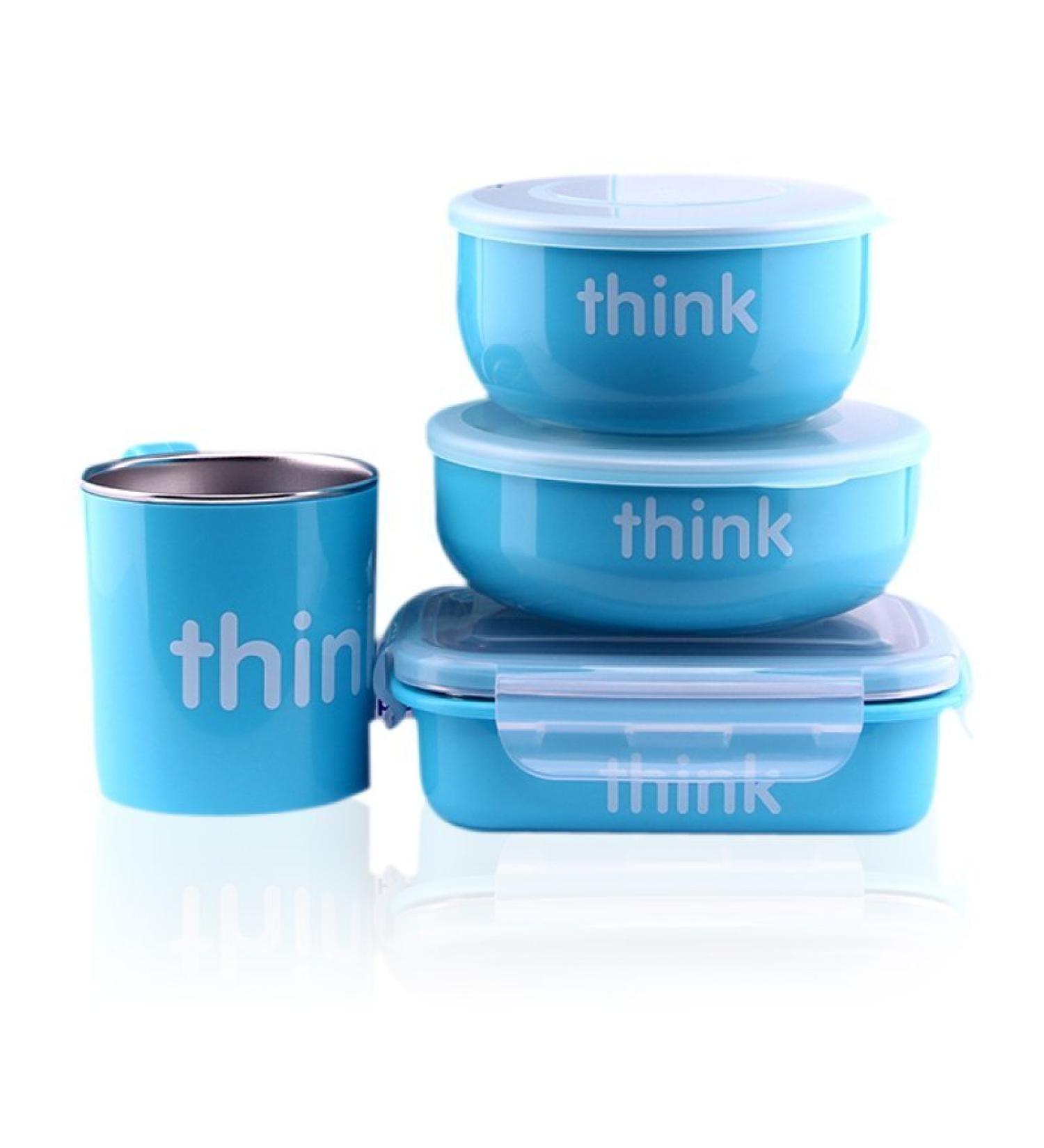 thinkbaby BPA-Free Feeding Set - Complete Set in Light Blue - Buy Online on GoSupps.com