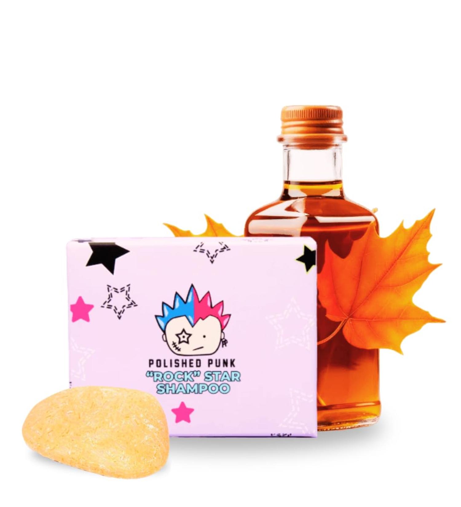 Rock Star Solid Shampoo Bar Organic and All-Natural Ingredients for All Hair Type Shampoo Soap Bar for Women Men Kids and Tweens - Polished Punk - Buy Online on GoSupps.com