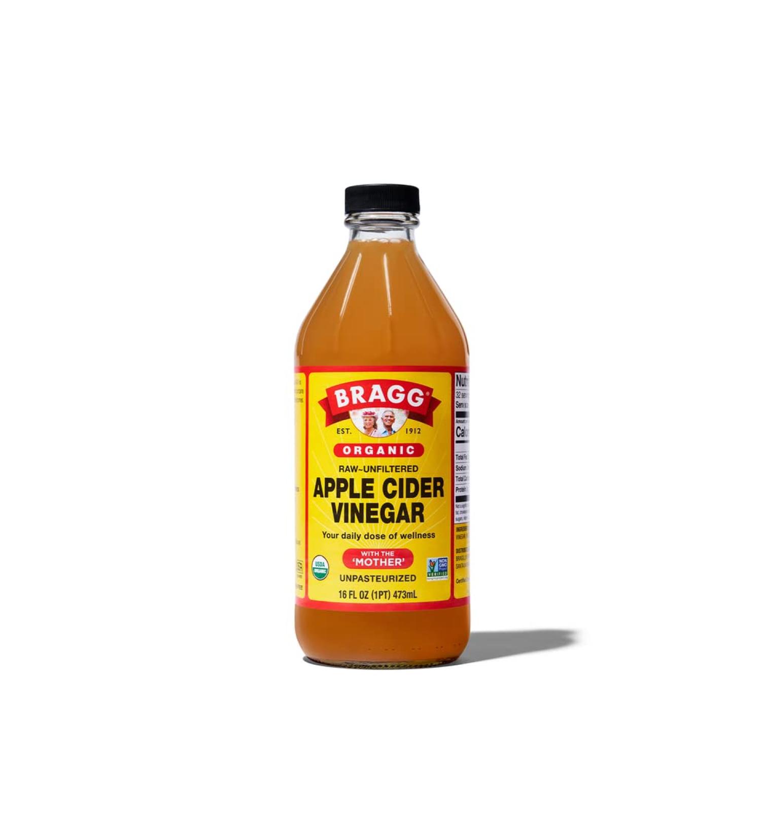 Bragg Apple Cider Vinegar with Mother 16oz - Organic, Raw & Unfiltered - Buy Online on GoSupps.com
