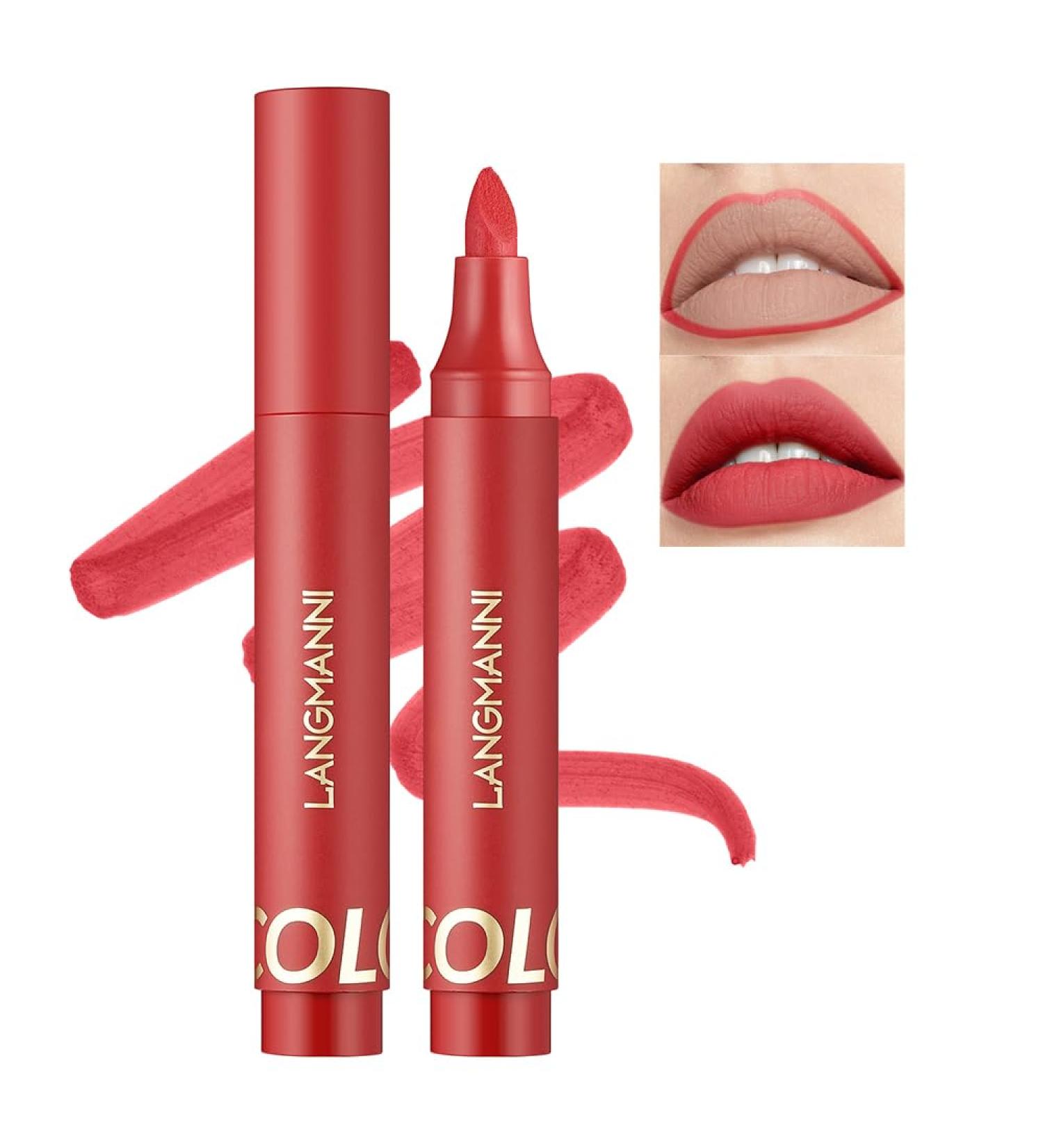 Buy AKARY Lip Stain Marker - Waterproof Matte Lip Color Hydrating & Long-lasting Smudge Proof 2-in-1 Lipstick & Liner - International Shipping Available - Buy Online on GoSupps.com