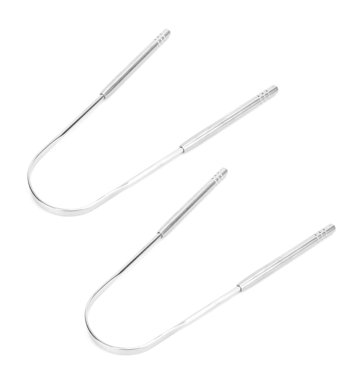 U-Shaped Stainless Steel Tongue Scraper | Effective Bad Breath Removal & Oral Health Protection - Buy Online on GoSupps.com