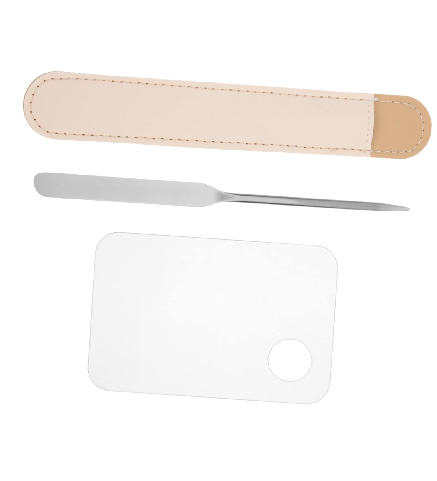 Buy Hemoton Palette Stick Makeup Set - Foundation & Skincare Spatula | Korean Cosmetics Mixing Palette & Mini Stainless Steel Spatula - 17.5X15CM - Buy Online on GoSupps.com