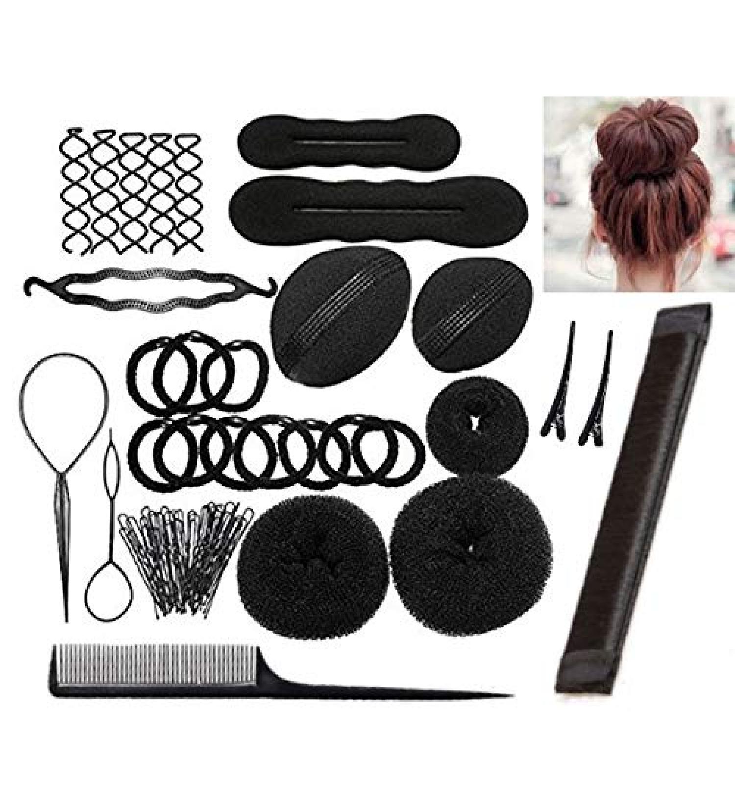 Hairstyle Help Set for Long Hair - Easy DIY Styles & Accessories | Black Hair Styling Kit - Buy Online on GoSupps.com