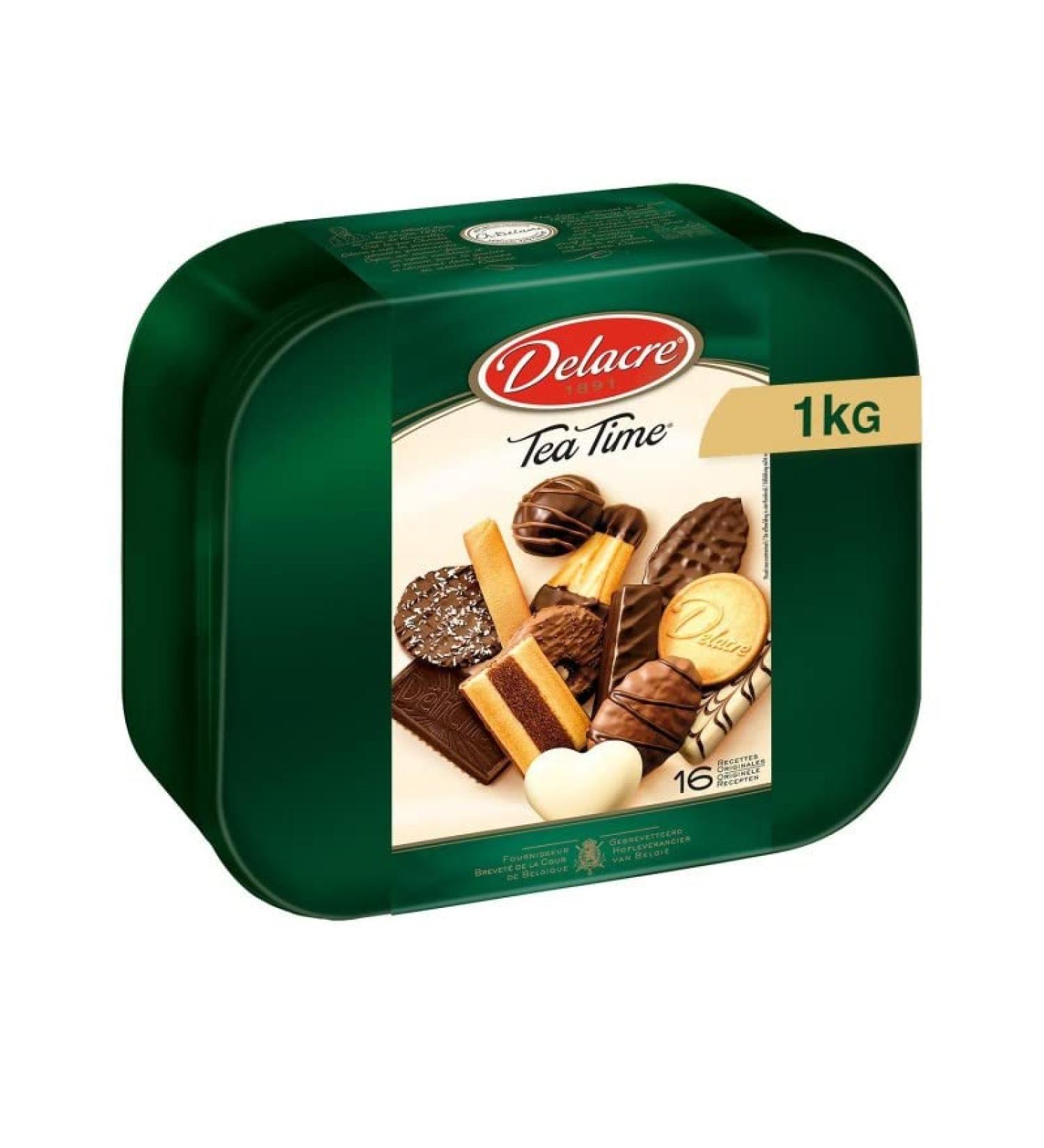  G n rique Delace Tea Time 1 kg Gourmet Biscuits with Assorted Flavours Family Size 1 kg for the Happiness of the Whole Family Pack of 2 - Buy Online on GoSupps.com