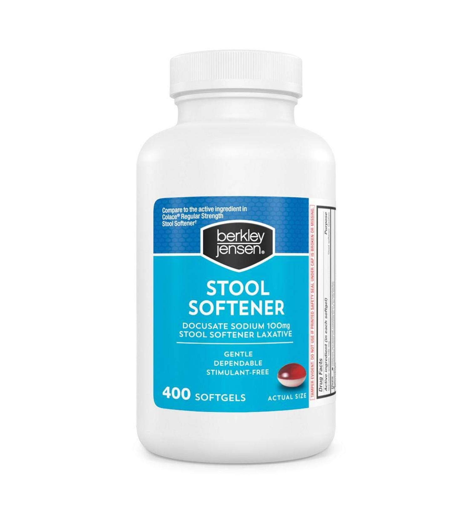 Berkley Jensen Stool Softener Softgels 400 ct. - Fast-Acting & Gentle Relief - Buy Online on GoSupps.com