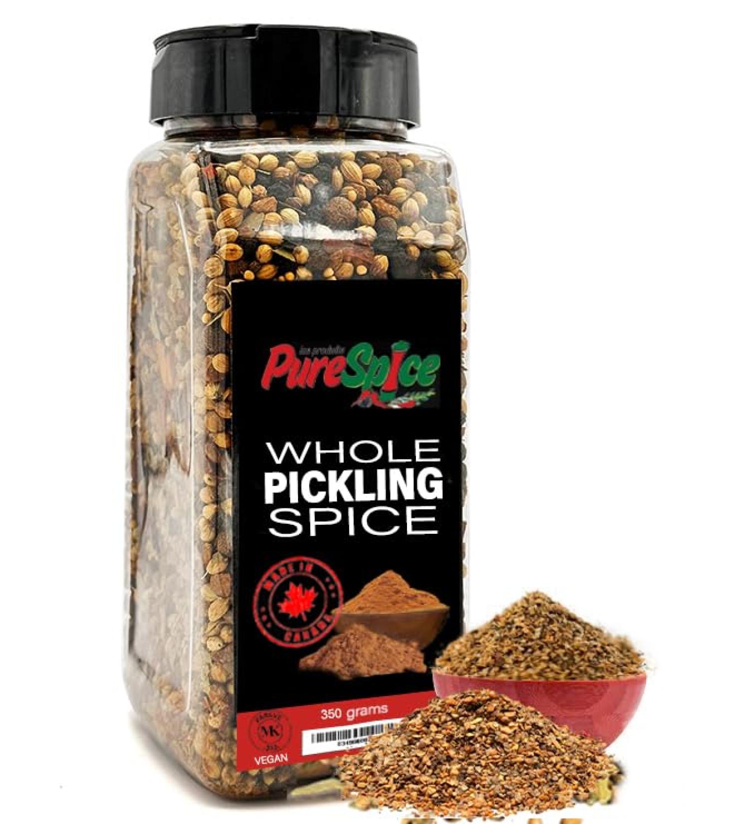 PureSpice Whole Pickling Spice 300 Grams | Restaurant Grade Vegan Kosher Powder Seasoning | Premium Flavor for Cooking Meat Steak Rub and Sauce (Pickling Spice Whole) - Buy Online on GoSupps.com