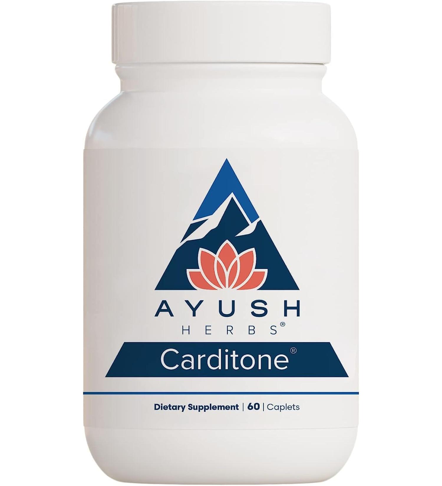 Ayush Herbs Carditone - Natural Doctor-Formulated Blood Pressure Support | Ayurvedic Herbal Supplement 60 Vegetarian Tablets - Buy Online on GoSupps.com