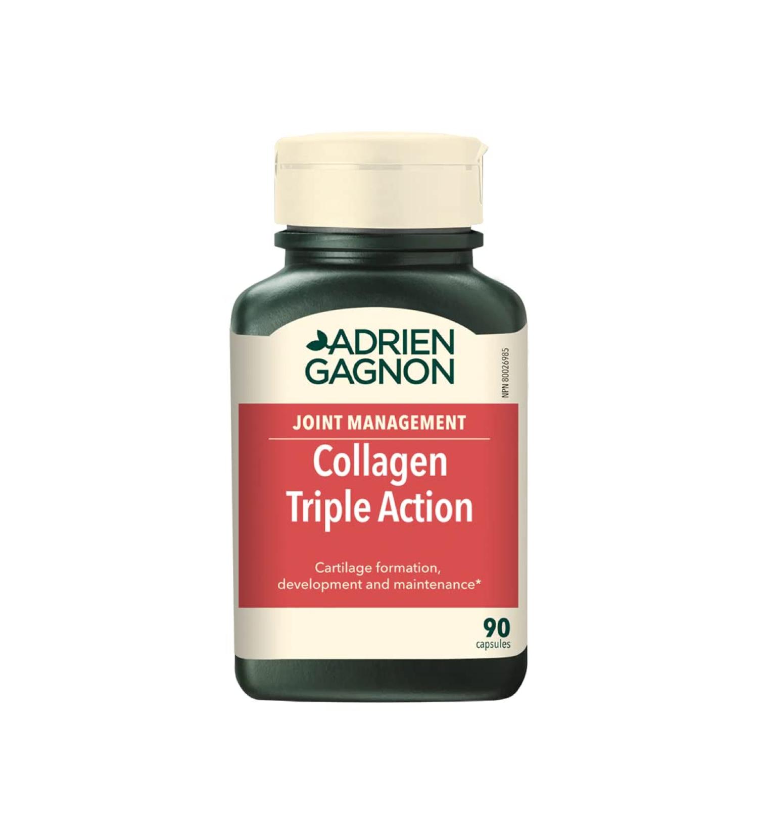 Adrien Gagnon - Collagen With Lysine & Vitamin C Triple Action 90 Capsules - Buy Online on GoSupps.com