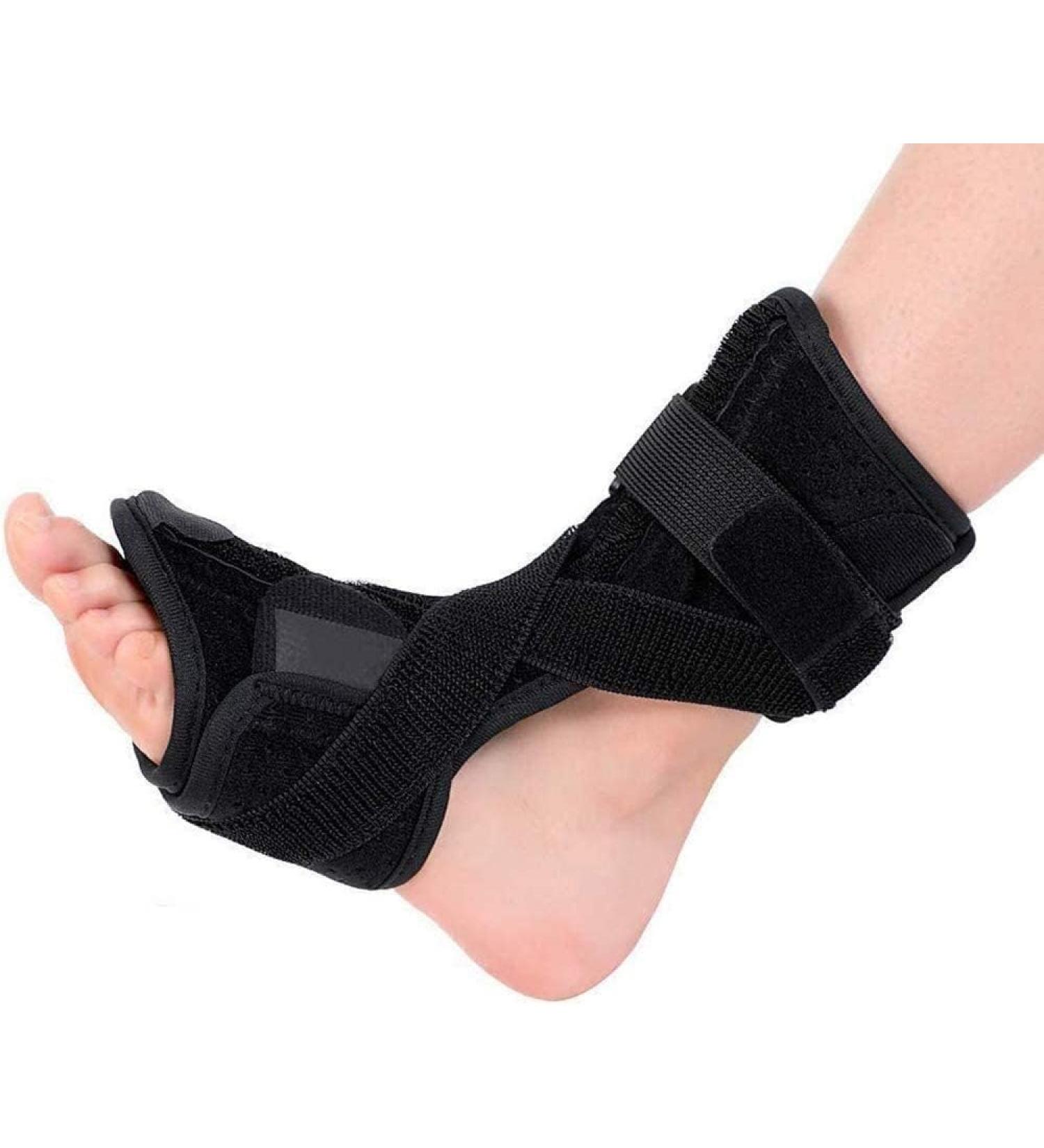 Plantar Fasciitis Splints & Ankle Foot Orthotic Brace - Pain Relief for Foot Drop Ankle Sprain & Achilles Tendinitis | Unisex Black - Buy Online on GoSupps.com