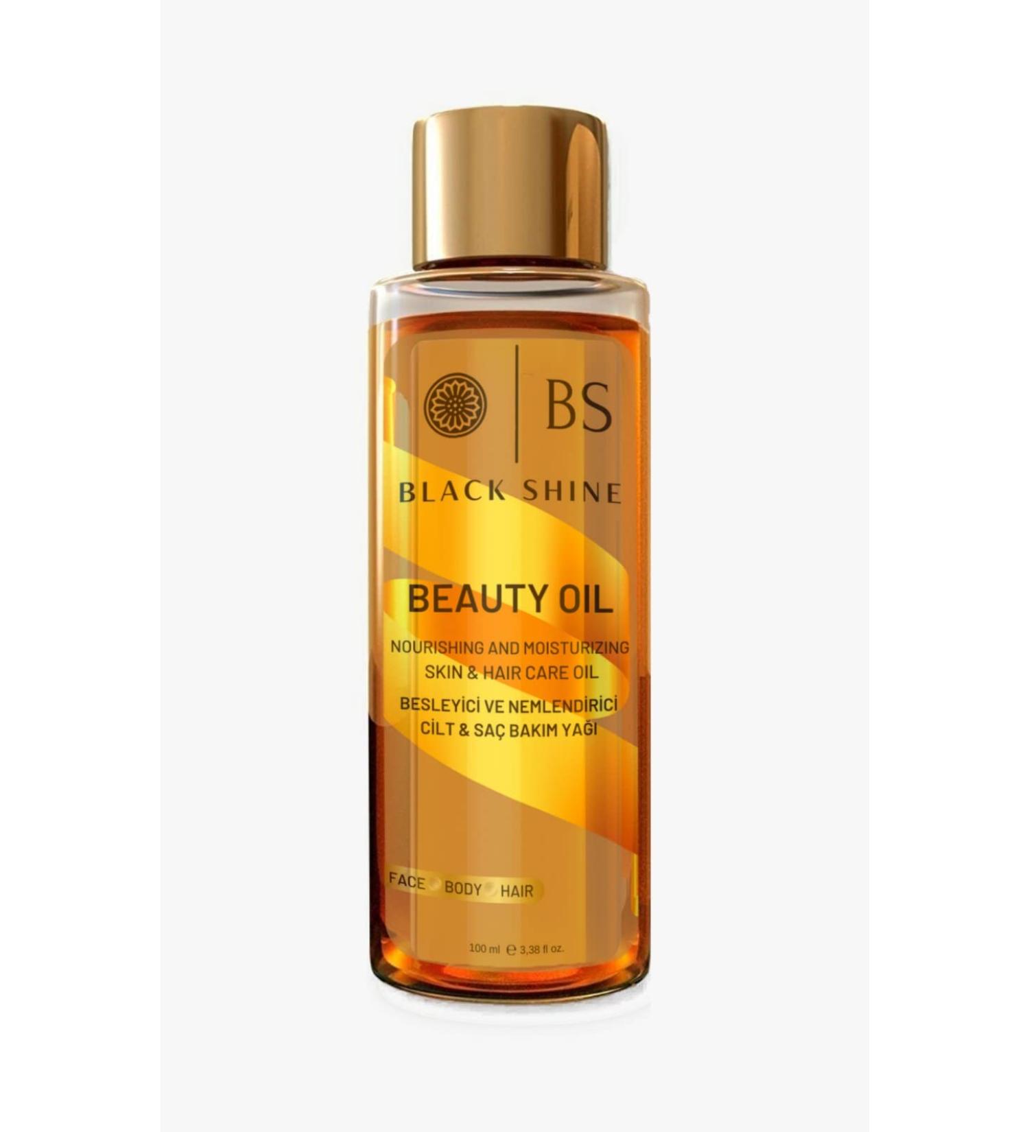Black Shine Beauty Oil Moisturizing And Shimmer Effective Stain And Crack All Purpose Miraculous Care And Repair Oil 100ML - Buy Online on GoSupps.com