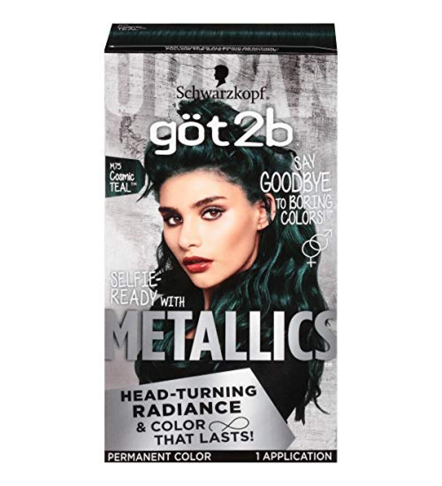 Schwarzkopf Got2b Metallics Hair Color in M75 Cosmic Teal - Buy Online on GoSupps.com
