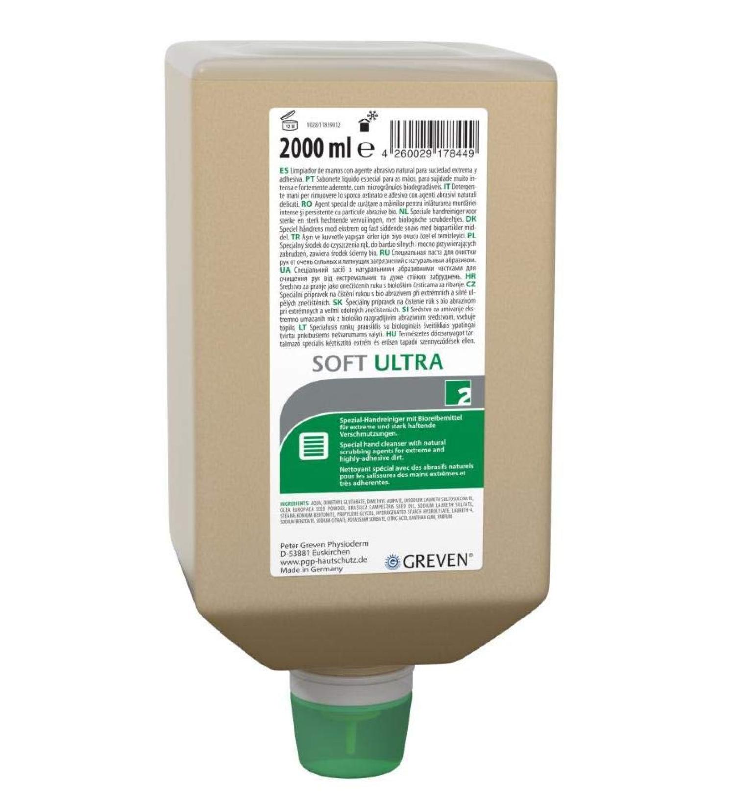 Special hand cleaning GREVEN SOFT ULTRA 2l regreasing GREVEN