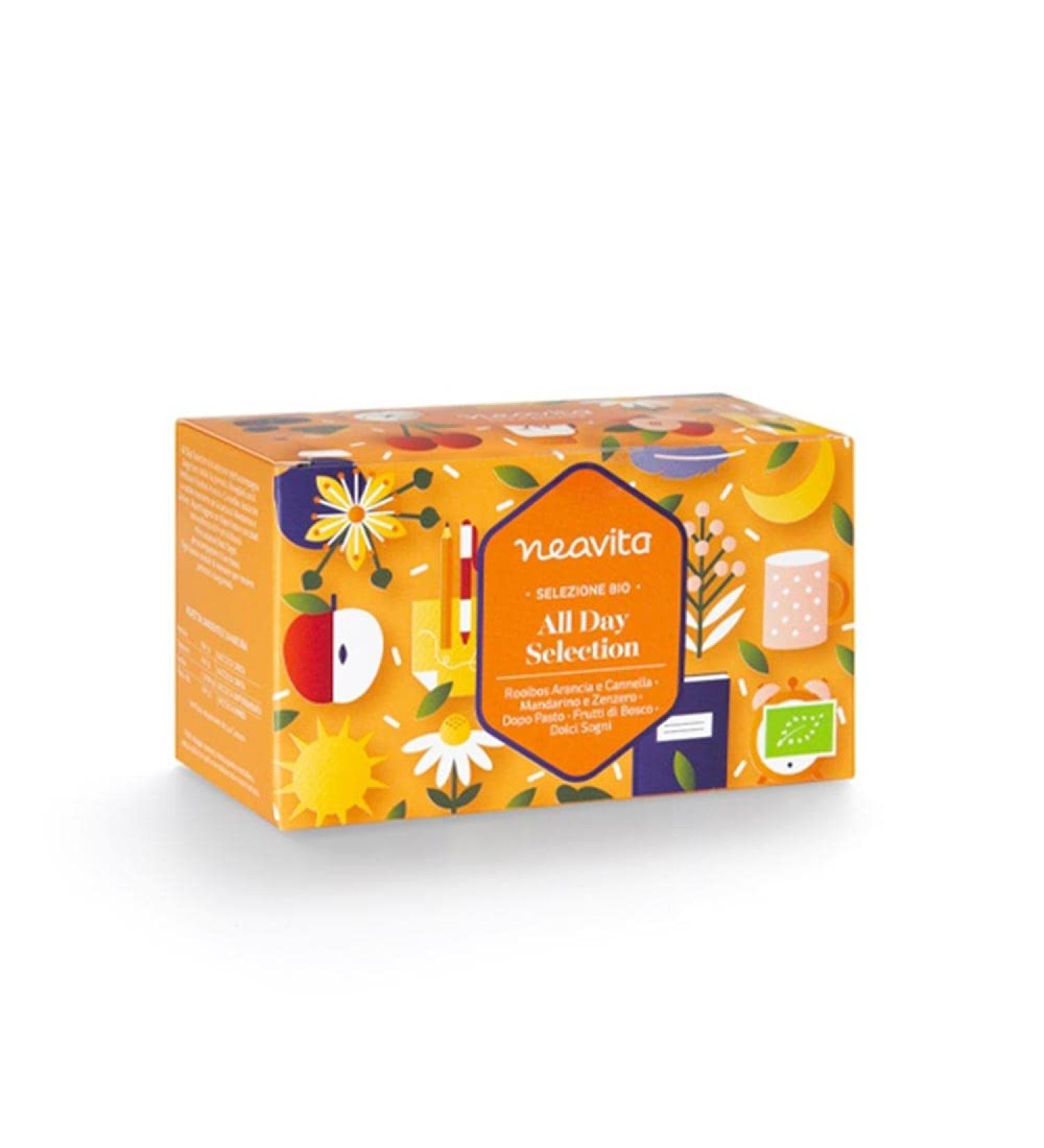 Neavita NEAVITA - All Day Selection 20 filters in 5 varieties Rooibos Arancia and Cinnamon Mandarin and Ginger After Paste Bosco Fruits Sweet Sogni