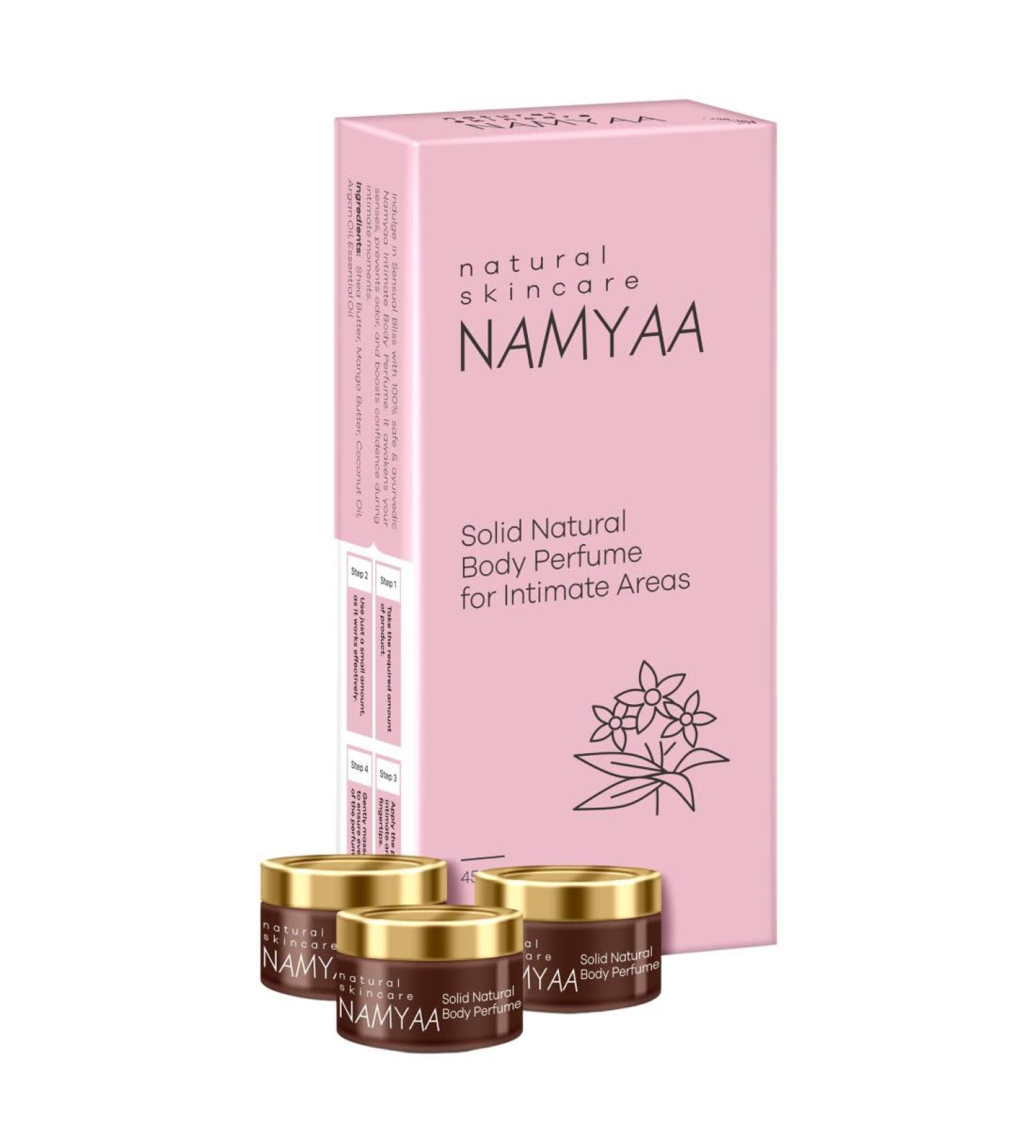Solid Natural Body Perfume For Underarms Inner Thigh Knee And Bikini Area Sensitive Areas 15 G (Pack Of 3) - Buy Online on GoSupps.com