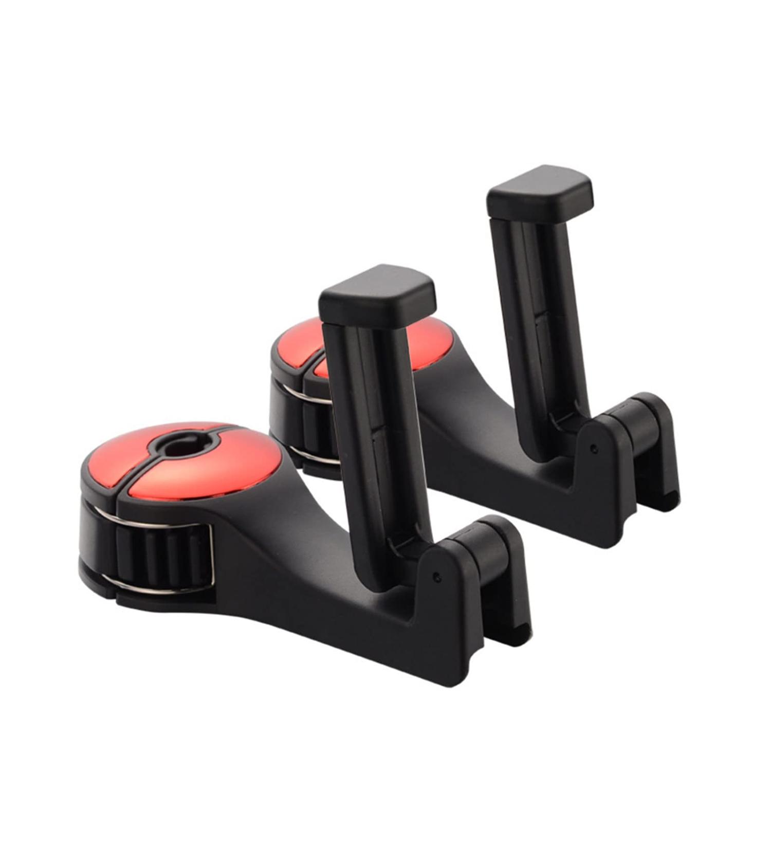 VIILICH 2PCS Car Headrest Hook & Cell Phone Holder - Durable Storage for Handbags & Devices (Red) | International Shipping - Buy Online on GoSupps.com