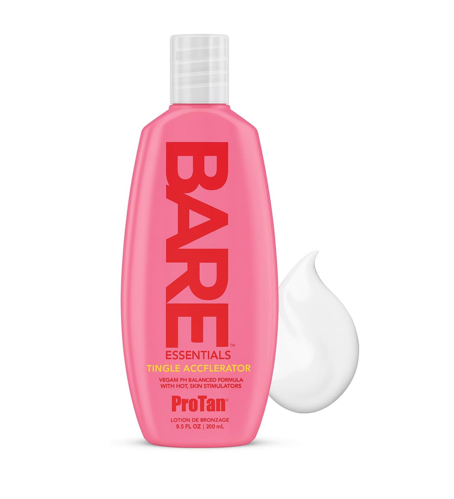 Pro Tan BARE Essentials Tingle Accelerator Tanning Lotion 8.5 fl oz Vegan DHA Bakuchiol Aloe Coconut Oil Jojoba & Vitamins B C E Indoor Outdoor Tan Enhancer Paraben Free - Buy Online on GoSupps.com