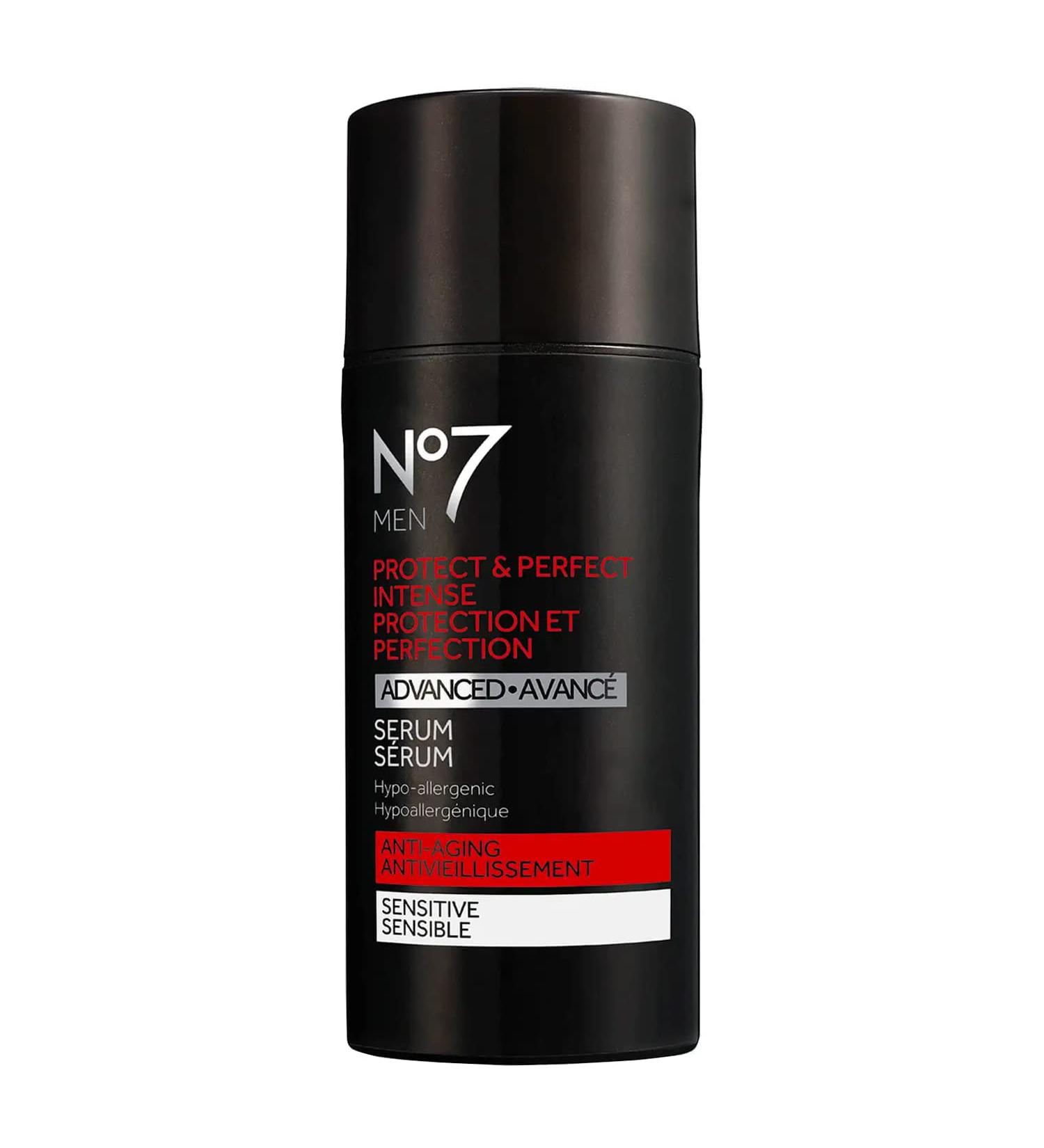 No7 Men Protect & Perfect Intense Advanced Serum - Anti Aging Face Serum for Men - Retinol Treatment for Fine Lines & Wrinkles - Skin Firming & Moisturizing (30 ml) - Buy Online on GoSupps.com