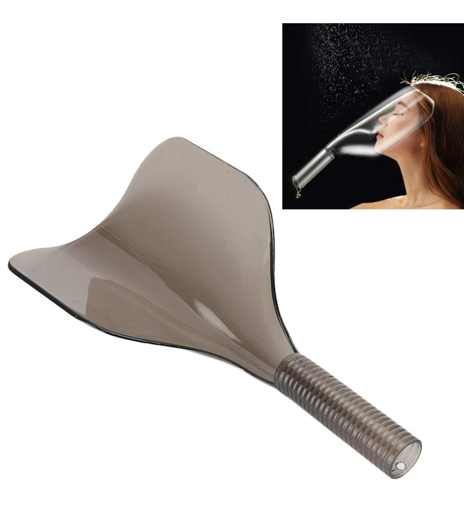 Professional Hairdressing Face Cover - Transparent Gray Hairspray Shield for Salon Styling Tools - Buy Online on GoSupps.com