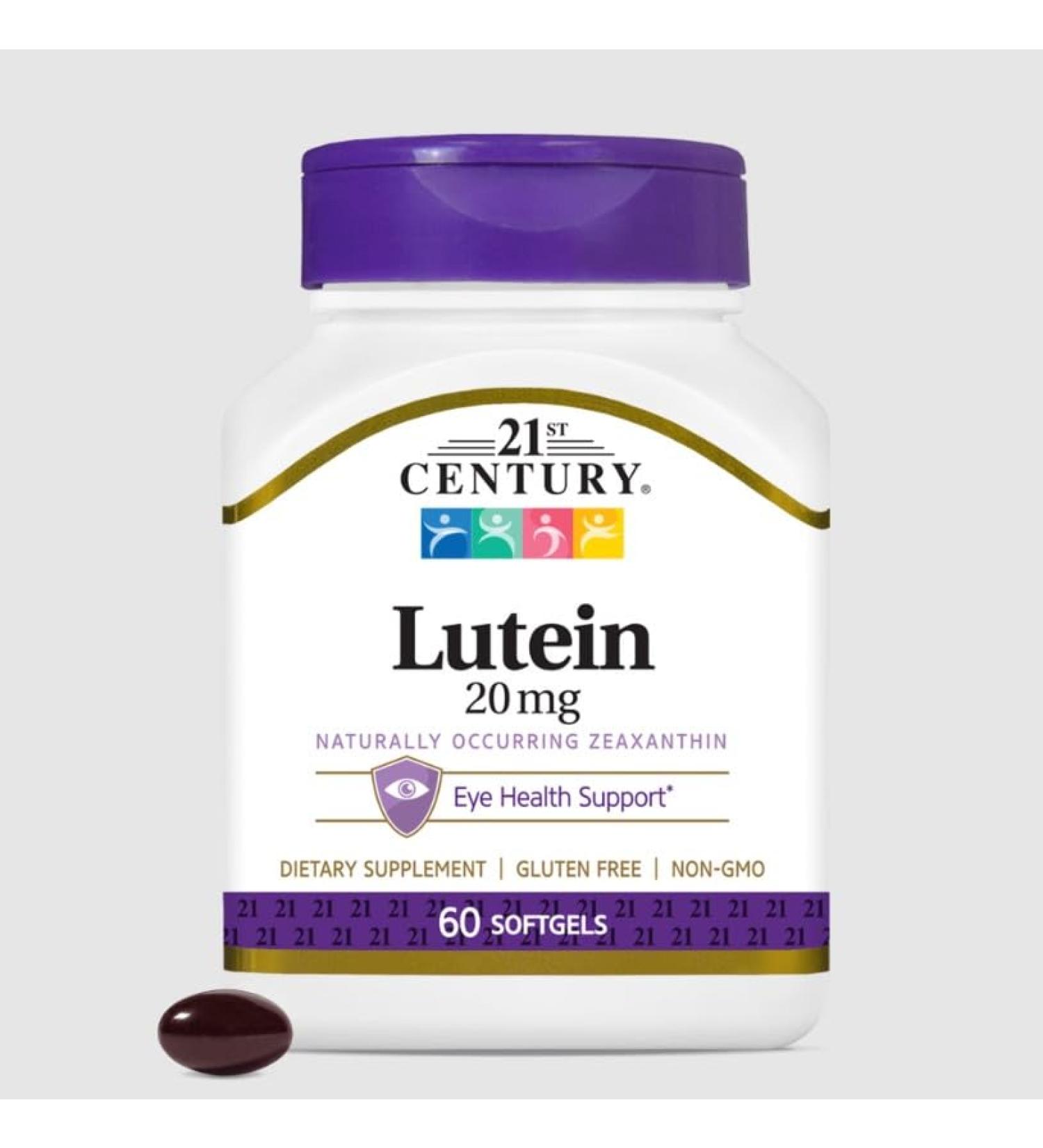 21st Century Lutein 20 mg Softgels - 60 ct Pack of 3 - Buy Online on GoSupps.com