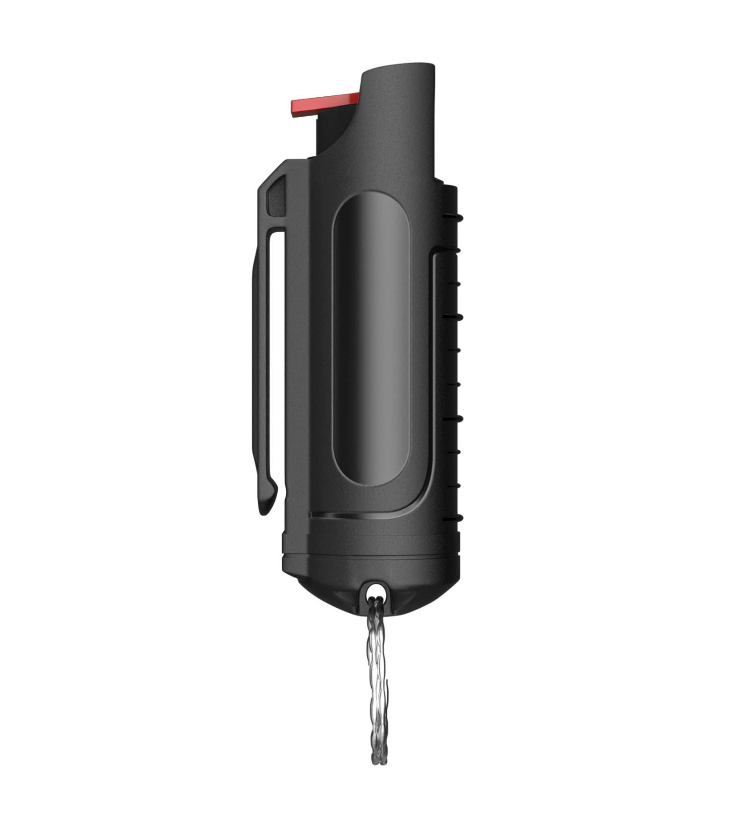 Aimhunter Max Strength OC Pepper Spray | Quick Release Finger Grip | 10ft Range | 25 Bursts | BLACK - Buy Online on GoSupps.com