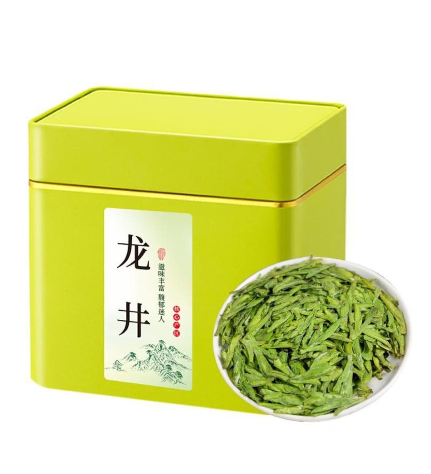 HQZM Premium Grade 1 Longjing Tea 125g 441oz Gift Box Loose Green Tea Ideal for Gifting - Buy Online on GoSupps.com