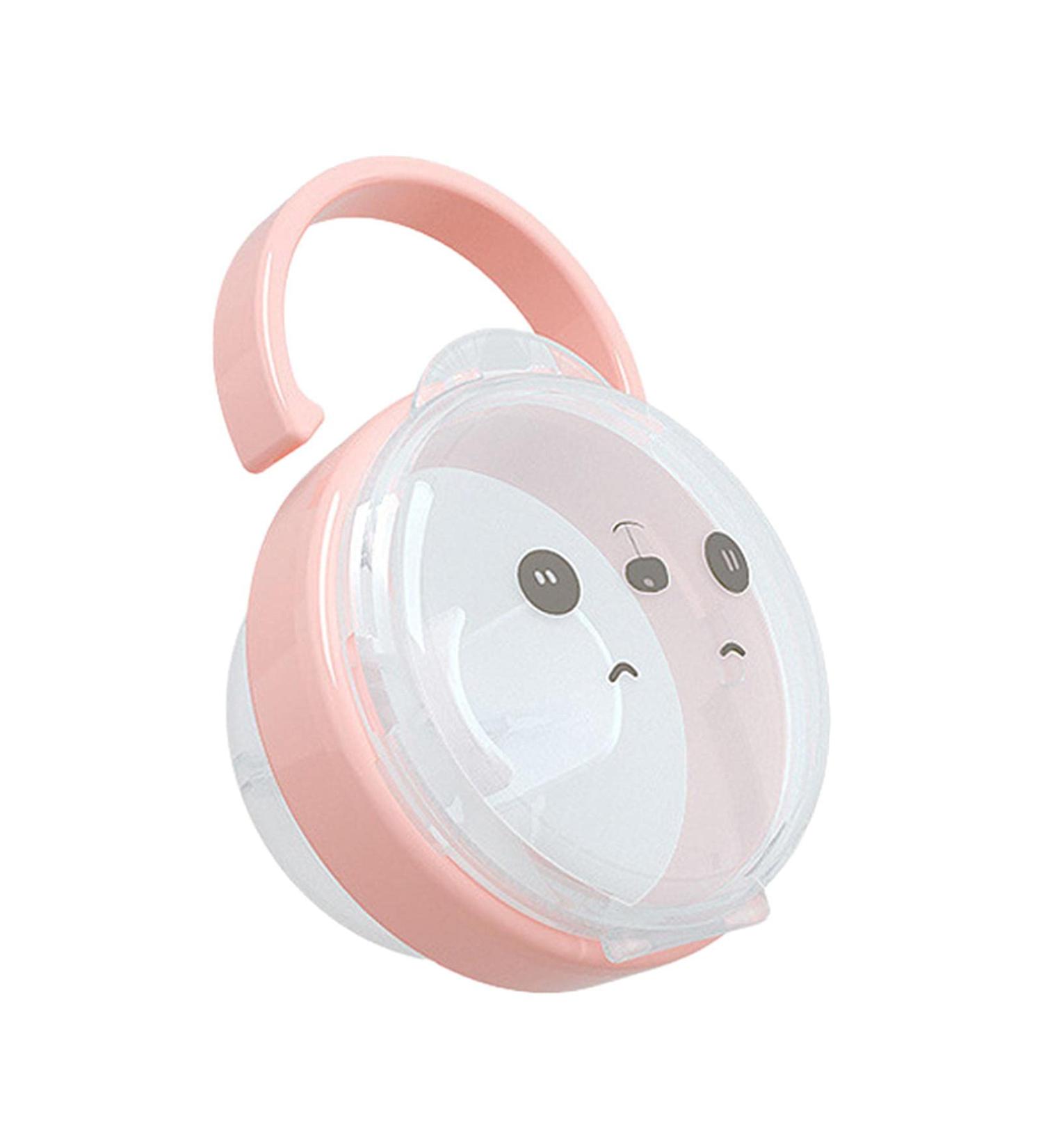 Geranium Baby Dummy Box | Cartoon Pattern Pacifier Storage Container | Non-Toxic Plastic with Handle - Shop Internationally! - Buy Online on GoSupps.com