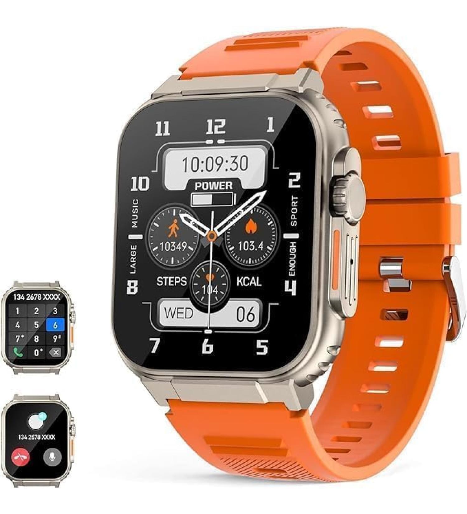 Smartwatch 49 mm series 5.6 cm fitness watches for women and men exercise modes sleep-tracking apps waterproof watch for iOS and Android