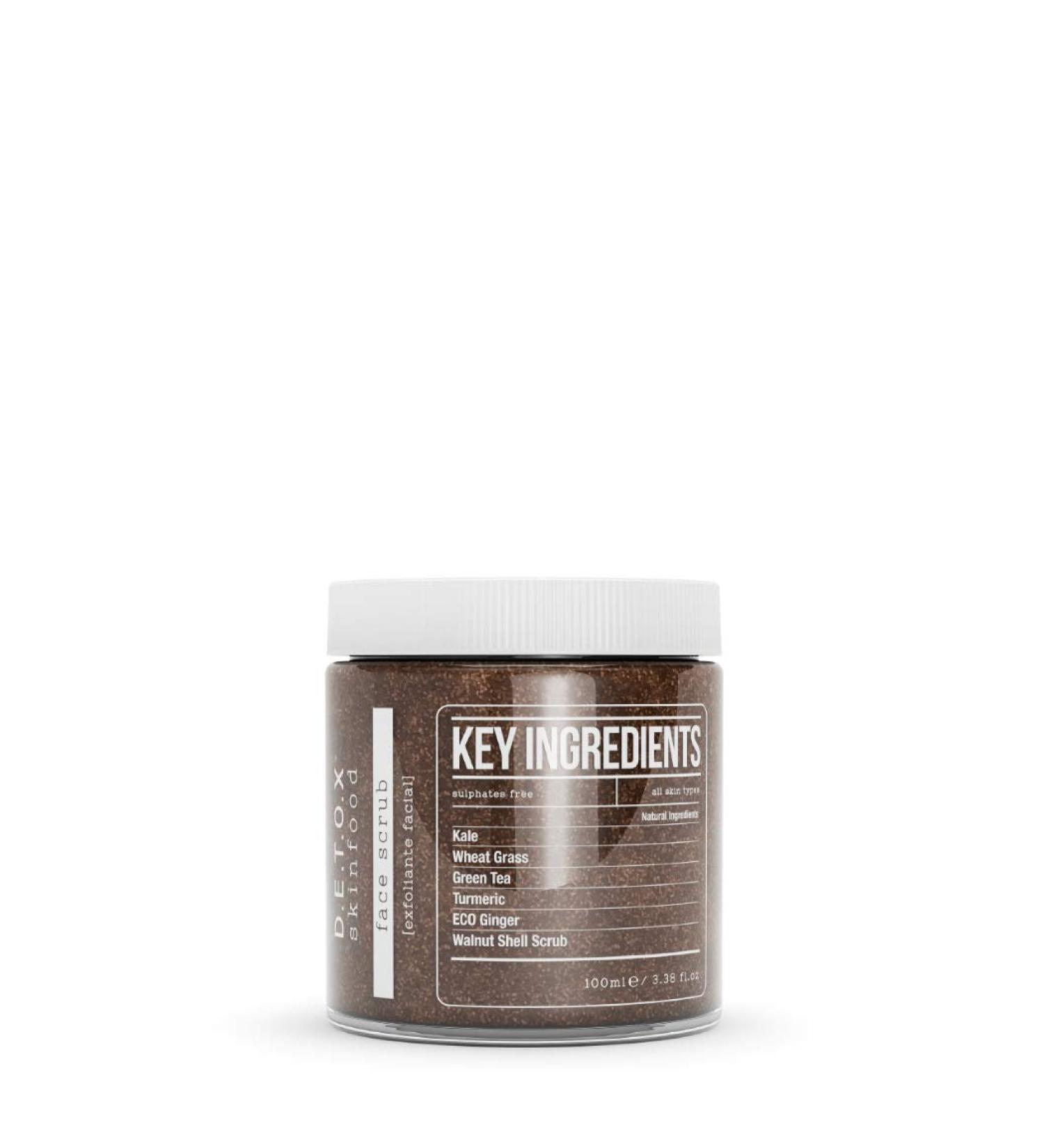 Detox Skinfood Facial Peeling - Vegan 100ml for Clear Skin Pore Detox and Ingrown Hair Relief - Buy Online on GoSupps.com