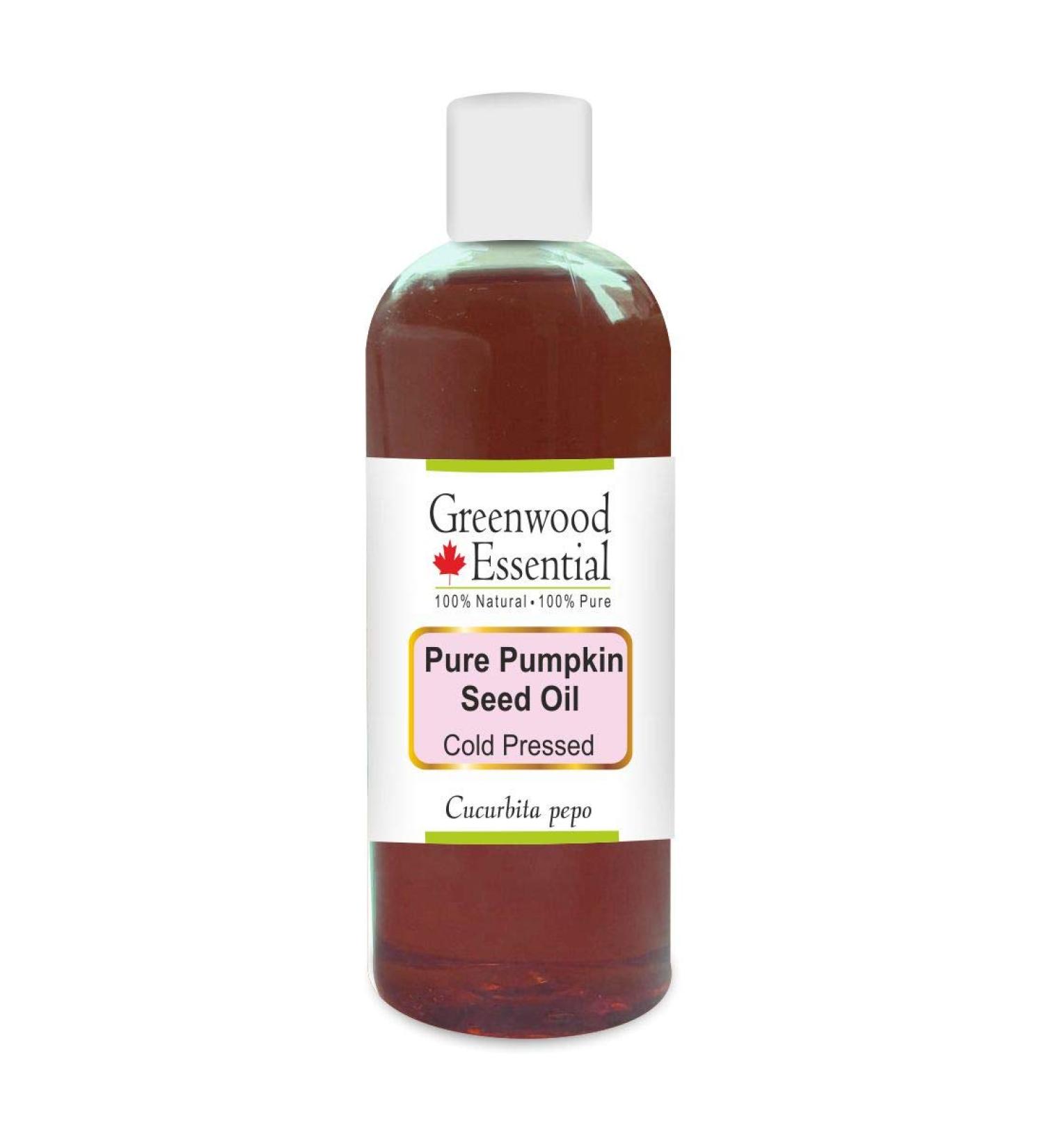 Greenwood Essential Pure Pumpkin Seed Oil 200ml - Therapeutic Grade Cold Pressed Oil for Skin & Hair | International Shipping Available - Buy Online on GoSupps.com