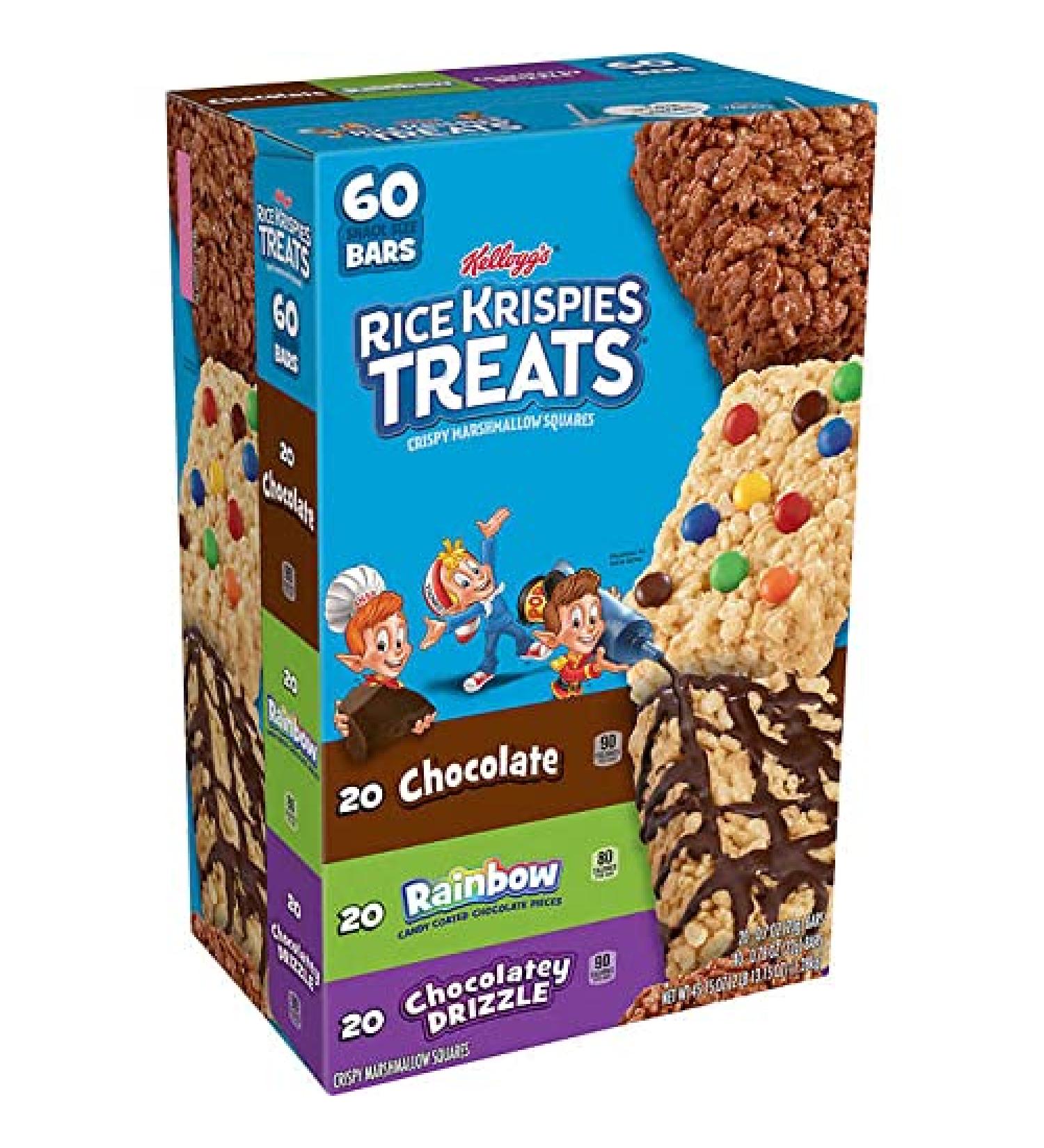 Kellogg's Rice Krispies Treats, Variety Pack, 60 ct 60 Count (Pack of 1)