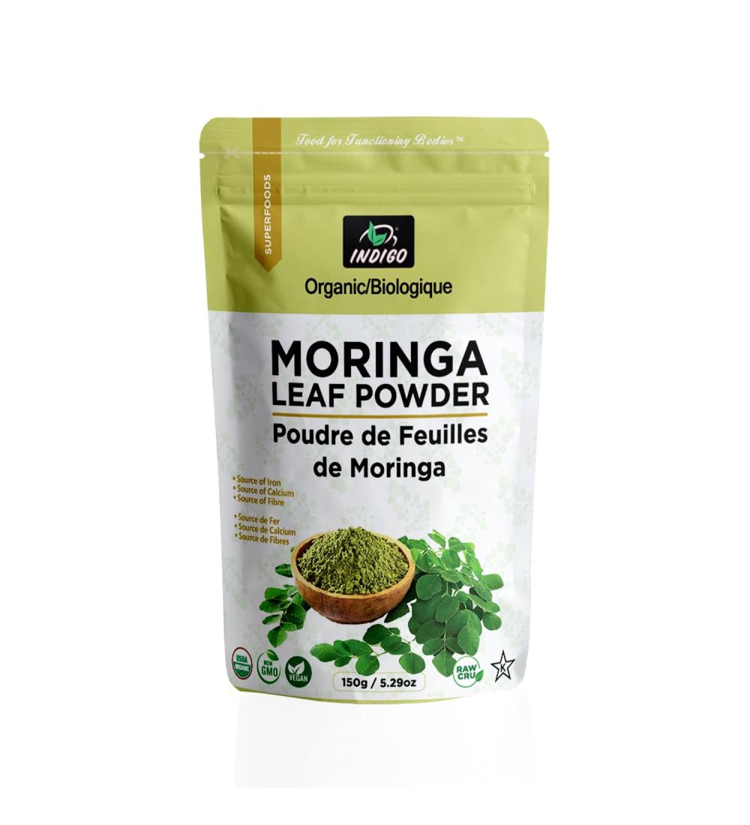 Indigo Organic Moringa Powder Green - Buy Online on GoSupps.com