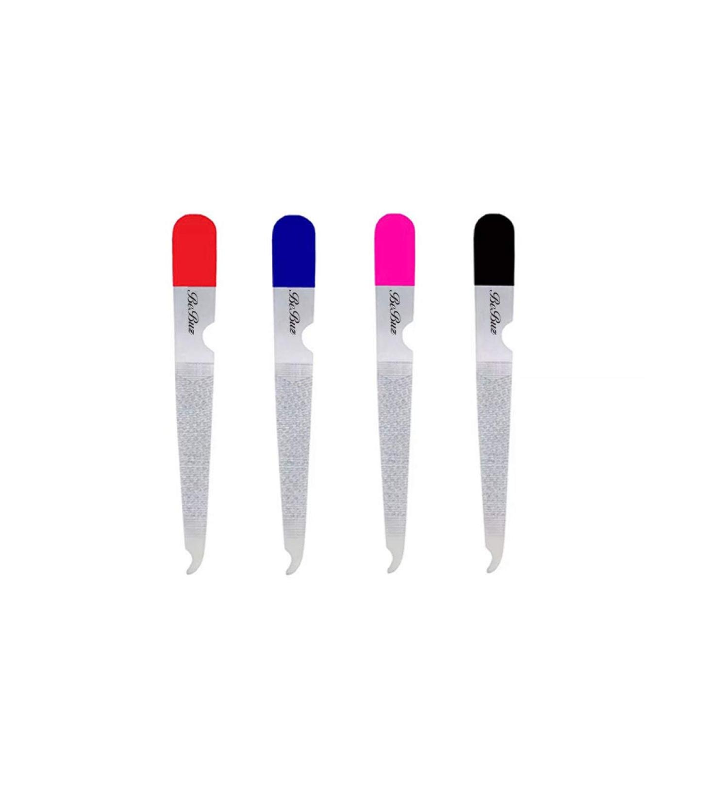 Manicure Pedicure Stylish Stainless Steel Boss Nail Files Nail Care fashion hand and foot care instrument with Professional quality product for home and salon (SET of 4) - Buy Online on GoSupps.com