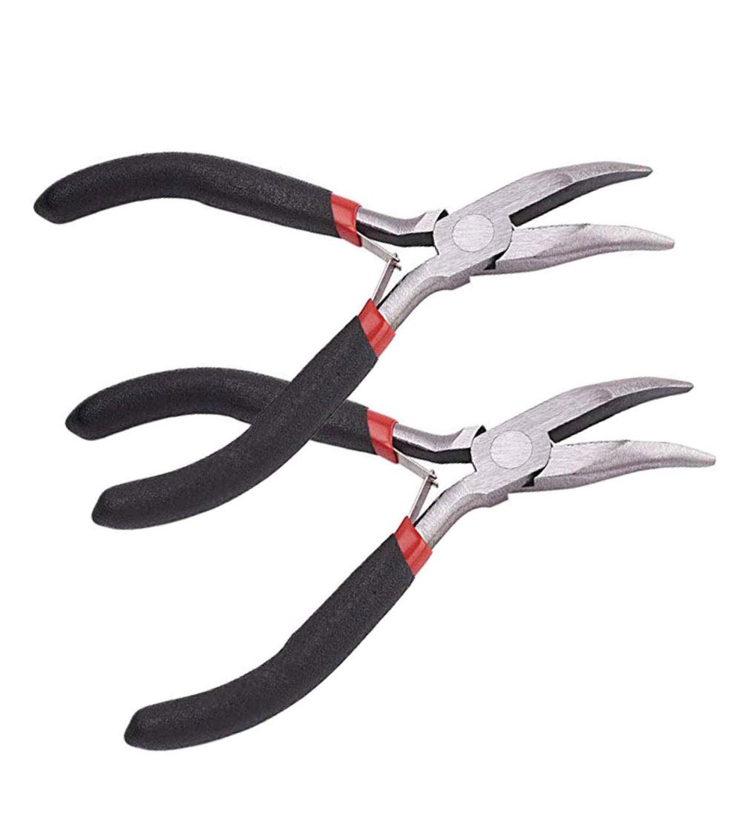 2 Pack 5 Inch Bent Nose Pliers for Jewelry Making and Beading Supplies - Buy Online on GoSupps.com