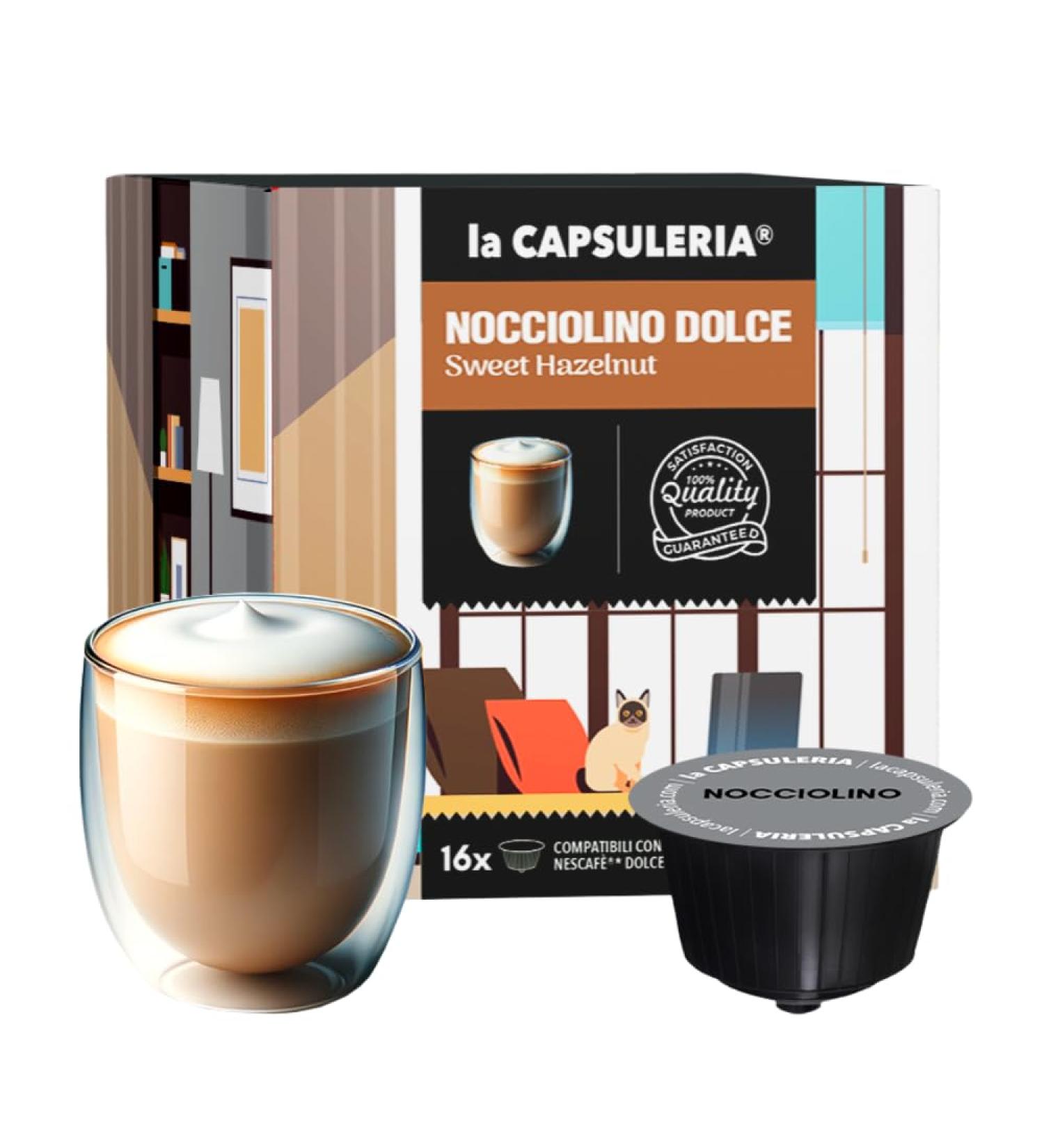  La Capsuleria La Capsuleria - SWEET HAZELNUT (96 Capsules) compatible with Nescaf Dolce Gusto - Buy Online on GoSupps.com