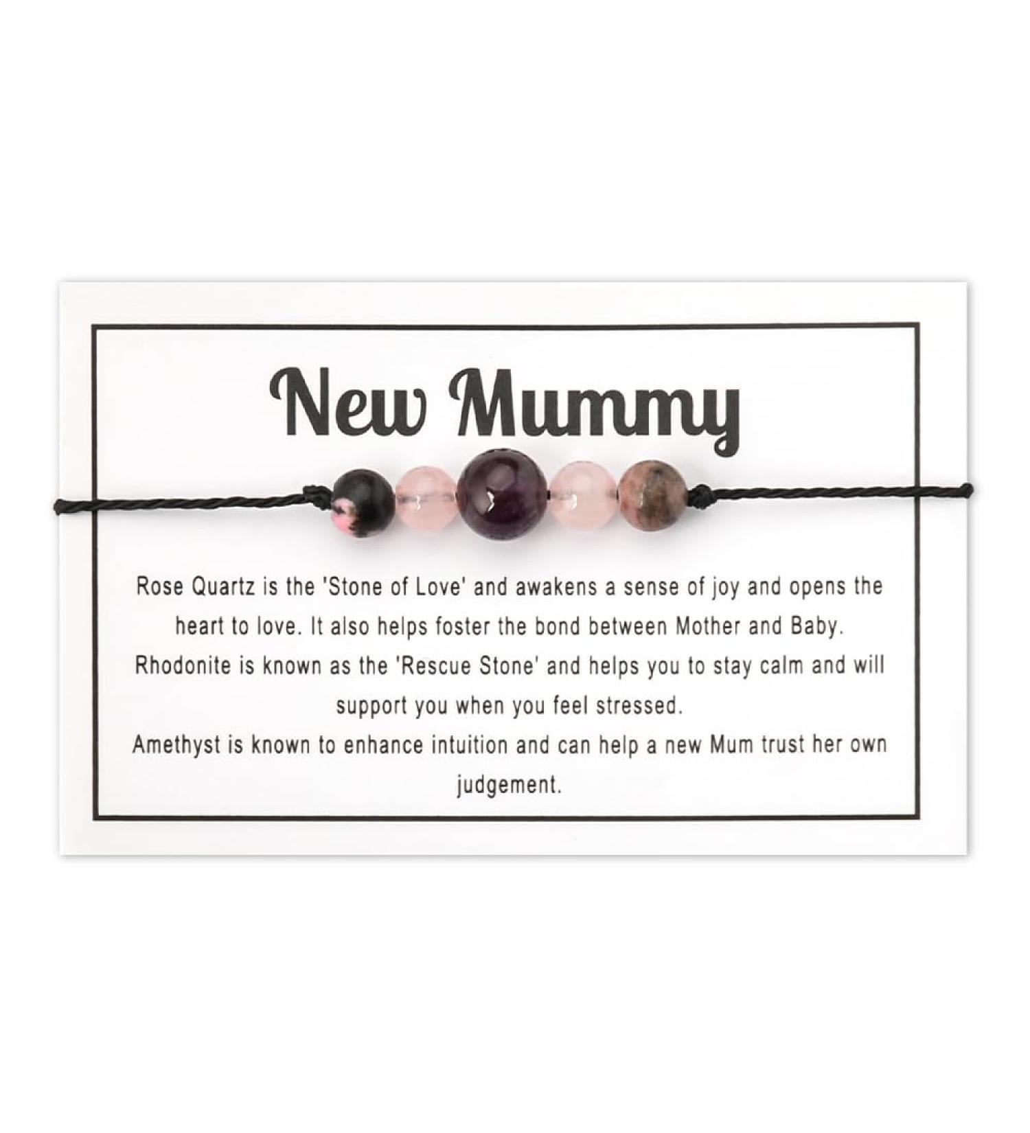 New Mom Gifts Bracelet for Women Anxiety Relief Bracelet for Mother To Be Gifts First Time Mommy Birthday Gift Ideas Postpartum Depression Gifts for Mom Mama Beaded Bracelets for Women Christmas Gift - Buy Online on GoSupps.com