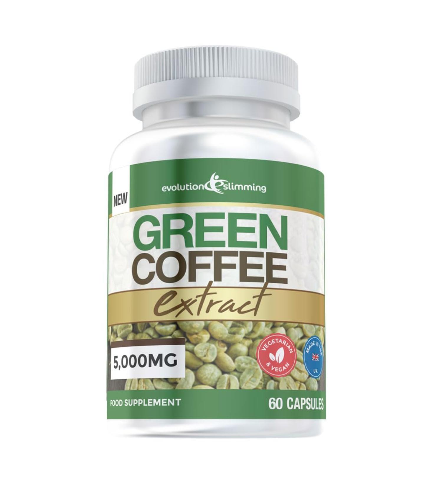 Green Coffee Bean Extract 5 000mg 60 Capsules Evolution Slimming