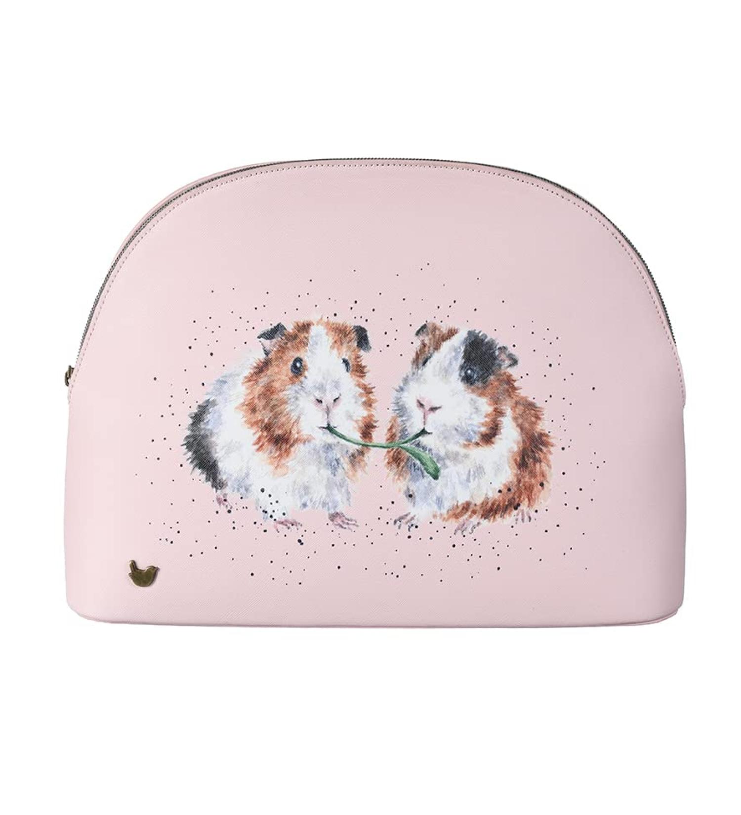 Wrendale Designs Cosmetic Bags Guinea Pig Rabbit and Hamster rose Large Cosmetic Bag