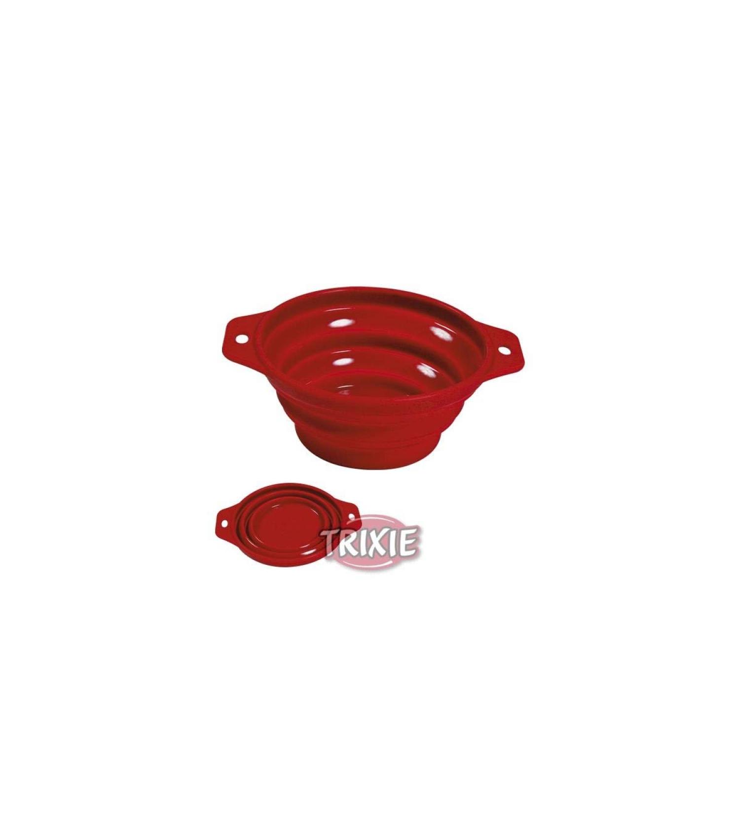 Trixie 25013 Travel Bowl - Silicone 2L 22cm - Red | Perfect for Pets on the Go - Buy Online on GoSupps.com