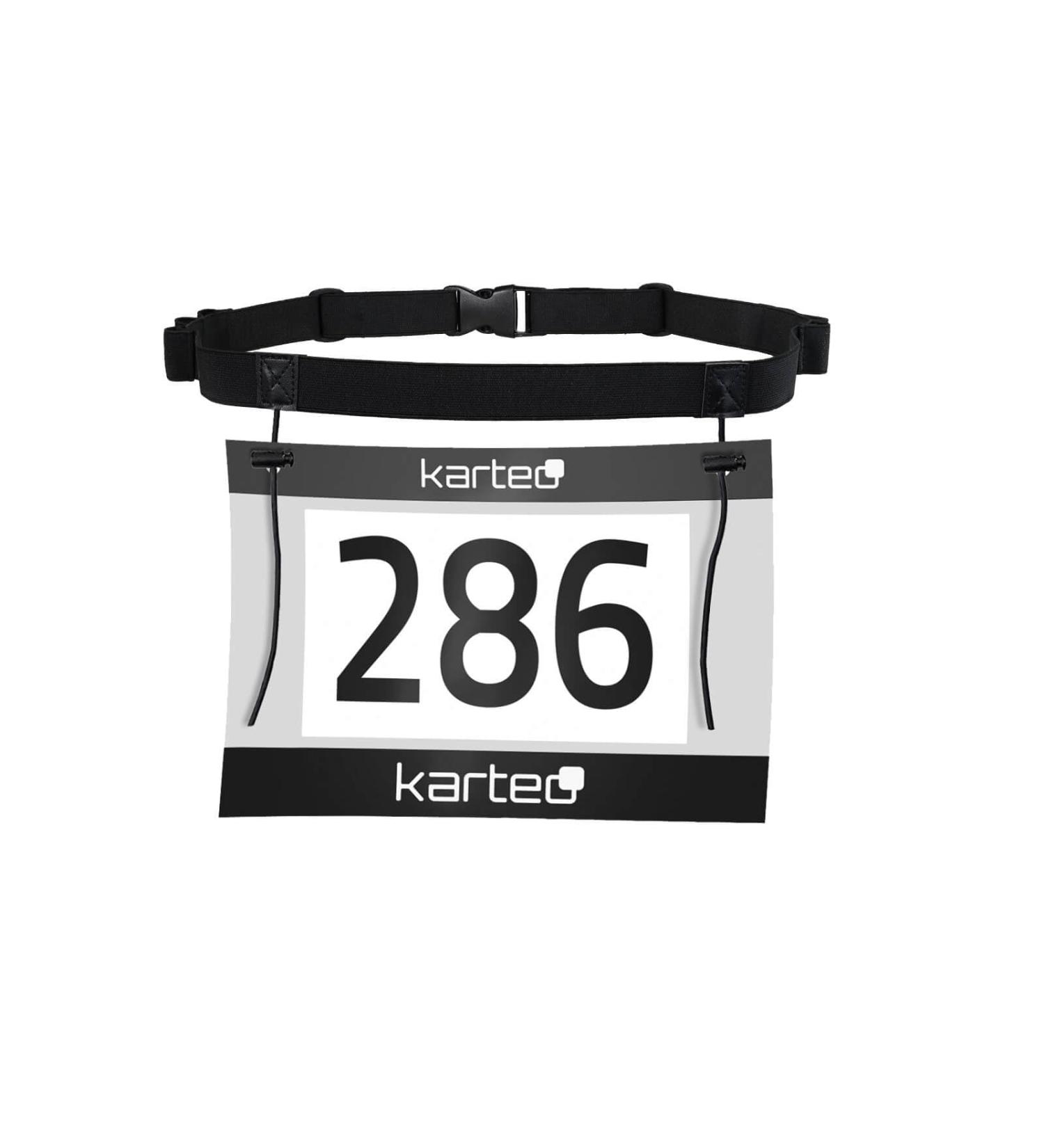 Mapo Start Number Tape - Elastic Running Belt with Sliding Cord for Races | Durable Black Number Belt for International Shipping - Buy Online on GoSupps.com
