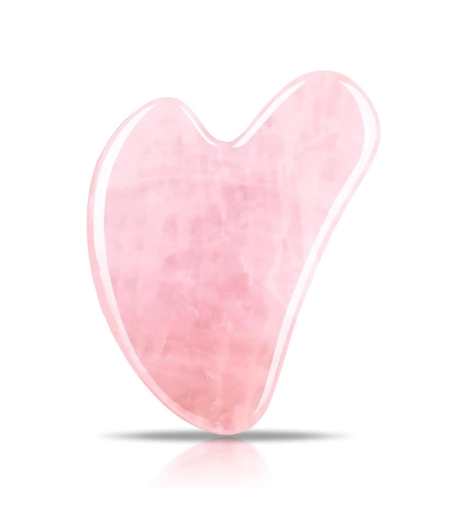 Shop Rose Quartz Gua Sha Facial Tools - Reduce Puffiness & Sculpt Jawline | Best Gua Sha Stone for Face & Eye - Buy Online on GoSupps.com