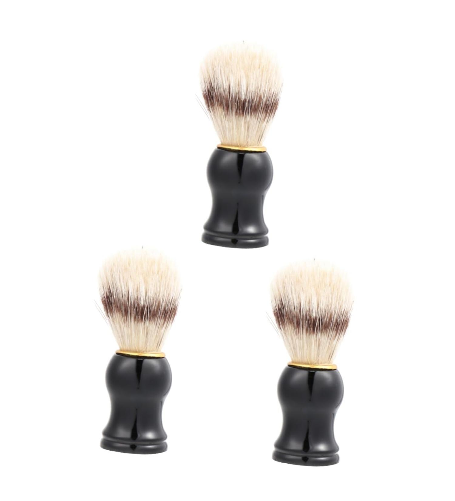 Minkissy 3-in-1 Men's Shaving Brush & Razor Brush for Beard Care - Premium Badger Hair Perfect for Grooming & Styling - Buy Online on GoSupps.com