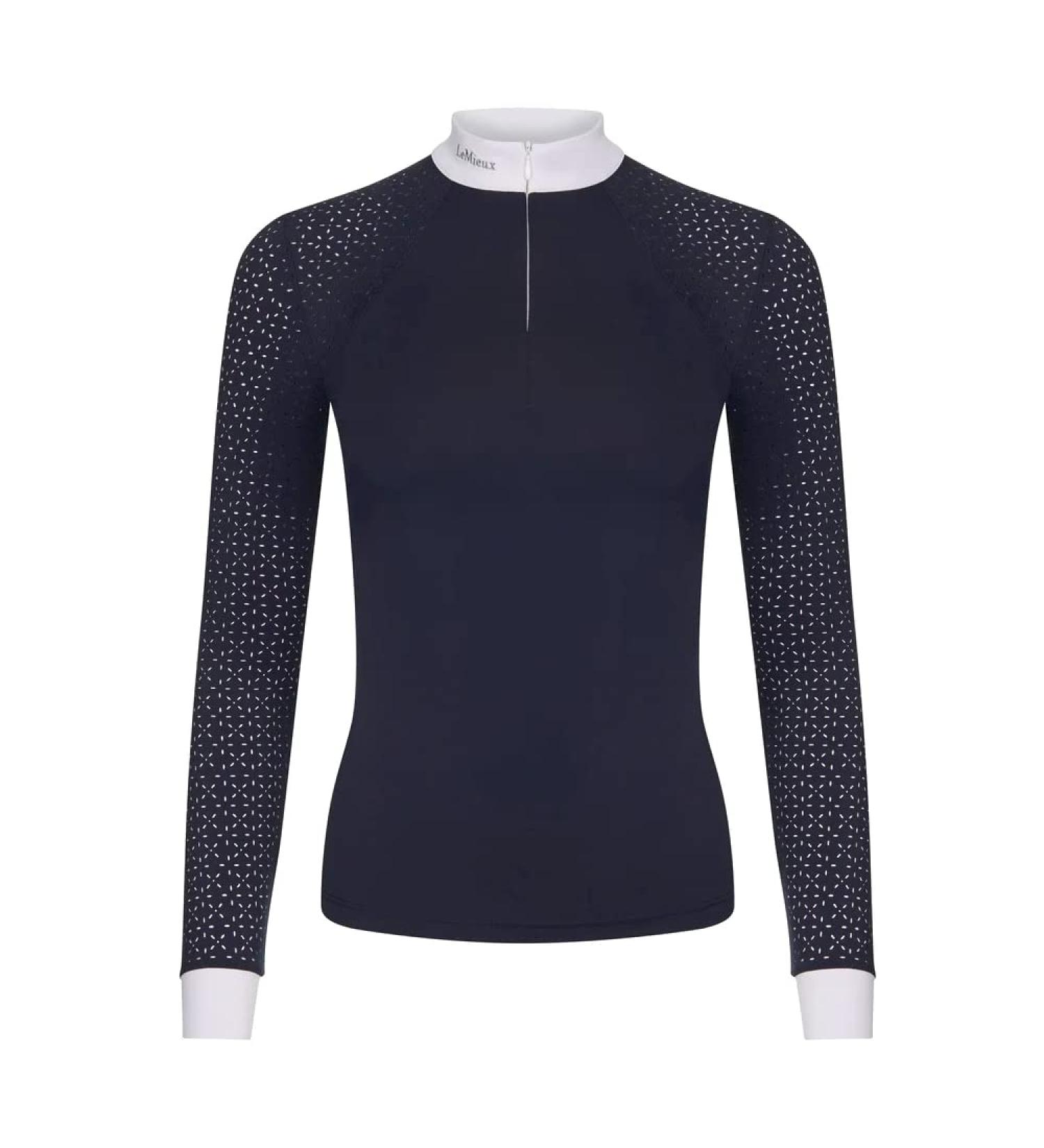 LeMieux Olivia Ladies Long Sleeve Show Shirt - Navy Blue 38 | International Shipping Available - Buy Online on GoSupps.com